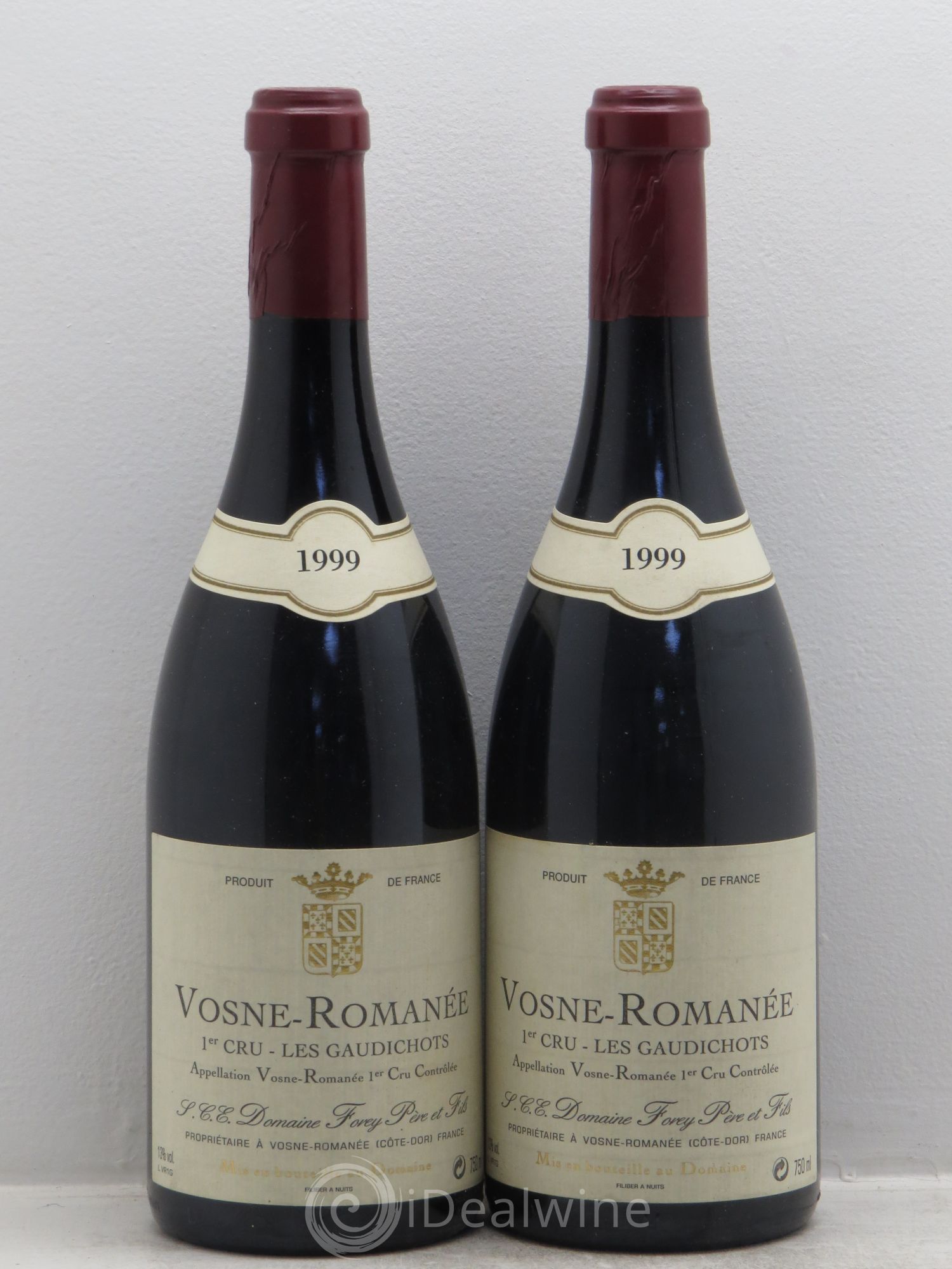 Vosne-Romanée 1er Cru Les Gaudichots Forey Père et Fils (Domaine) 1999 - Lot de 2 bouteilles - 0