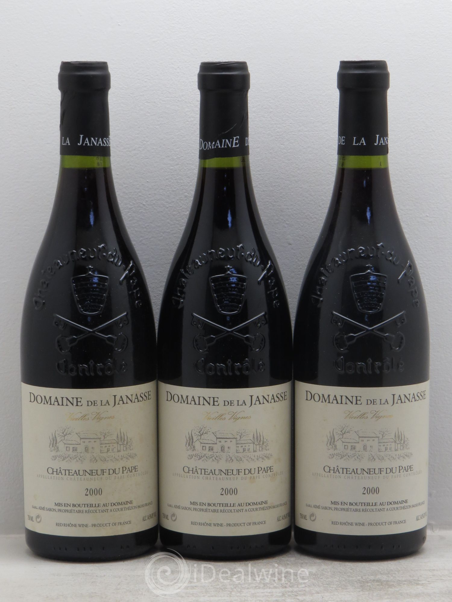 Châteauneuf-du-Pape Cuvée Vieilles Vignes La Janasse (Domaine de) 2000 - Lot de 3 bouteilles - 0