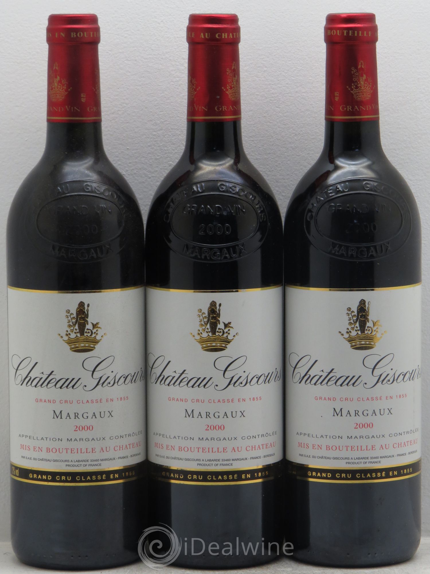 Château Giscours 3ème Grand Cru Classé 2000 - Lot de 3 bouteilles - 0