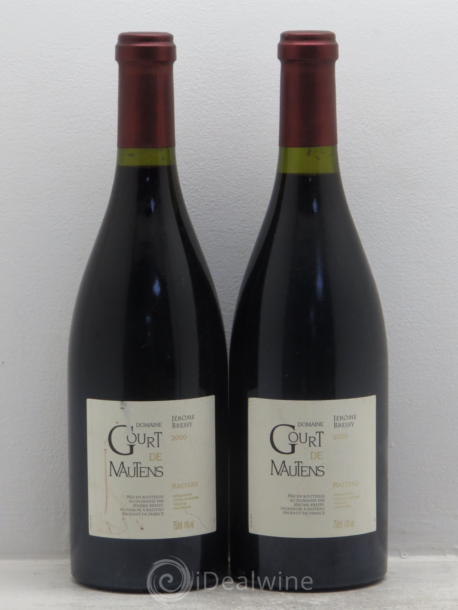Rasteau Domaine Gourt de Mautens - Jérôme Bressy 2000 - Lot de 2 bouteilles - 0