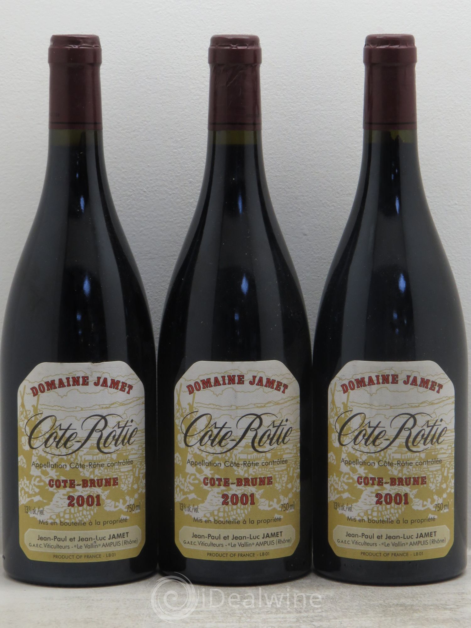 Côte-Rôtie Côte Brune Jamet (Domaine) 2001 - Lot de 3 bouteilles - 0