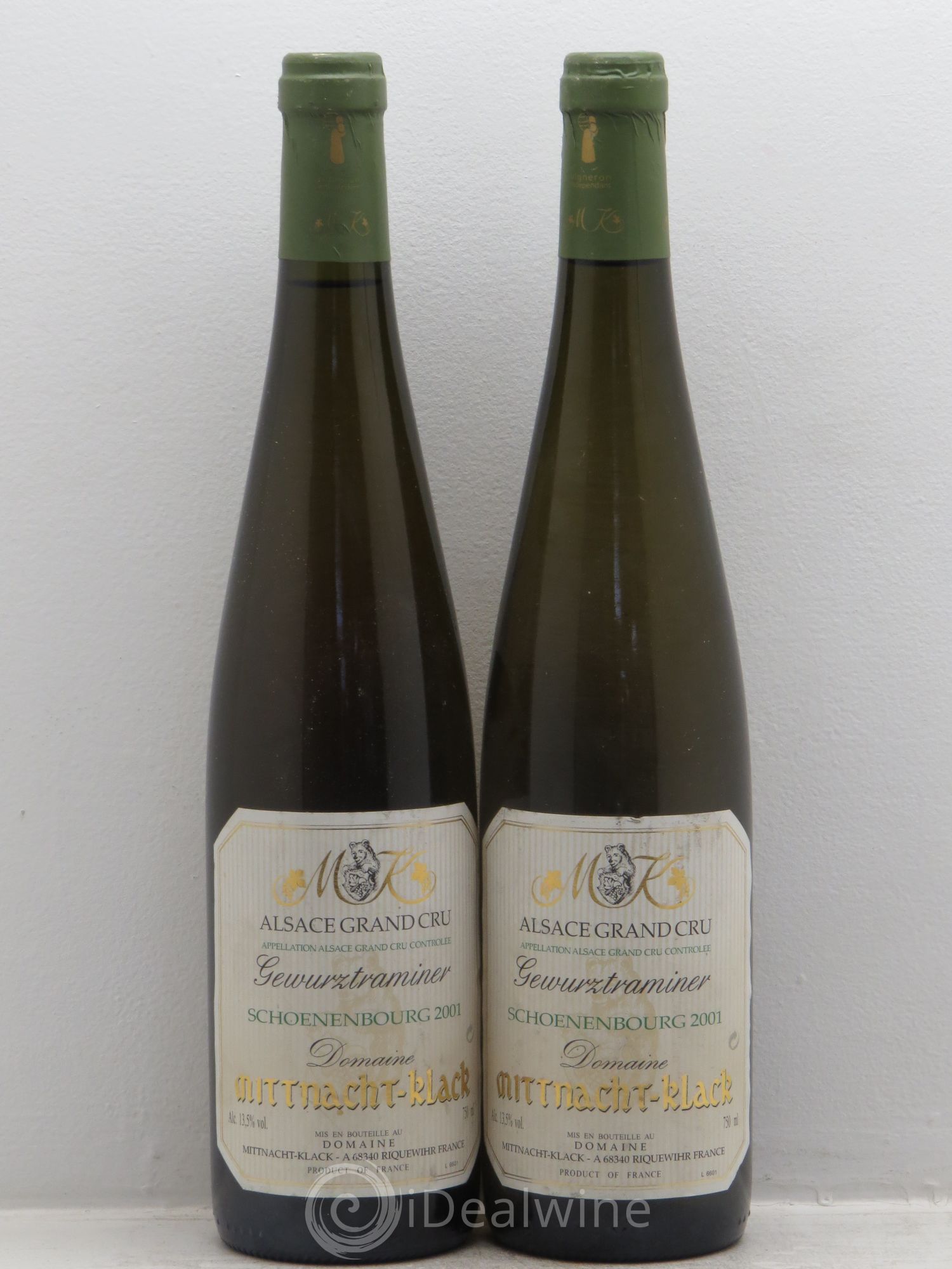 Gewurztraminer Grand Cru Domaine Mittnach Klack 2001 - Posten von 2 Flaschen - 0