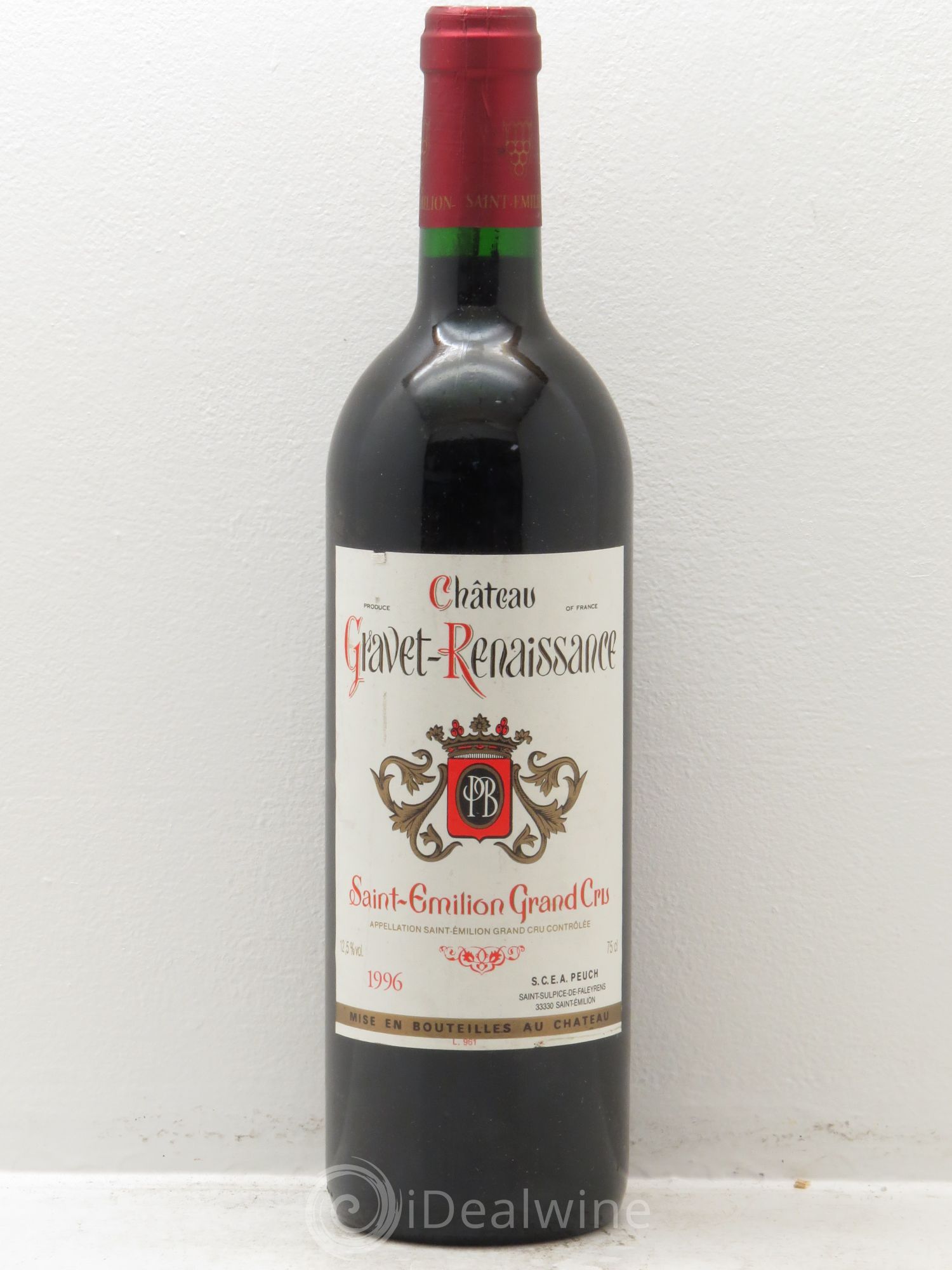 Saint-Émilion Château Gravet Renaissance 1996 - Lot de 1 bouteille - 0