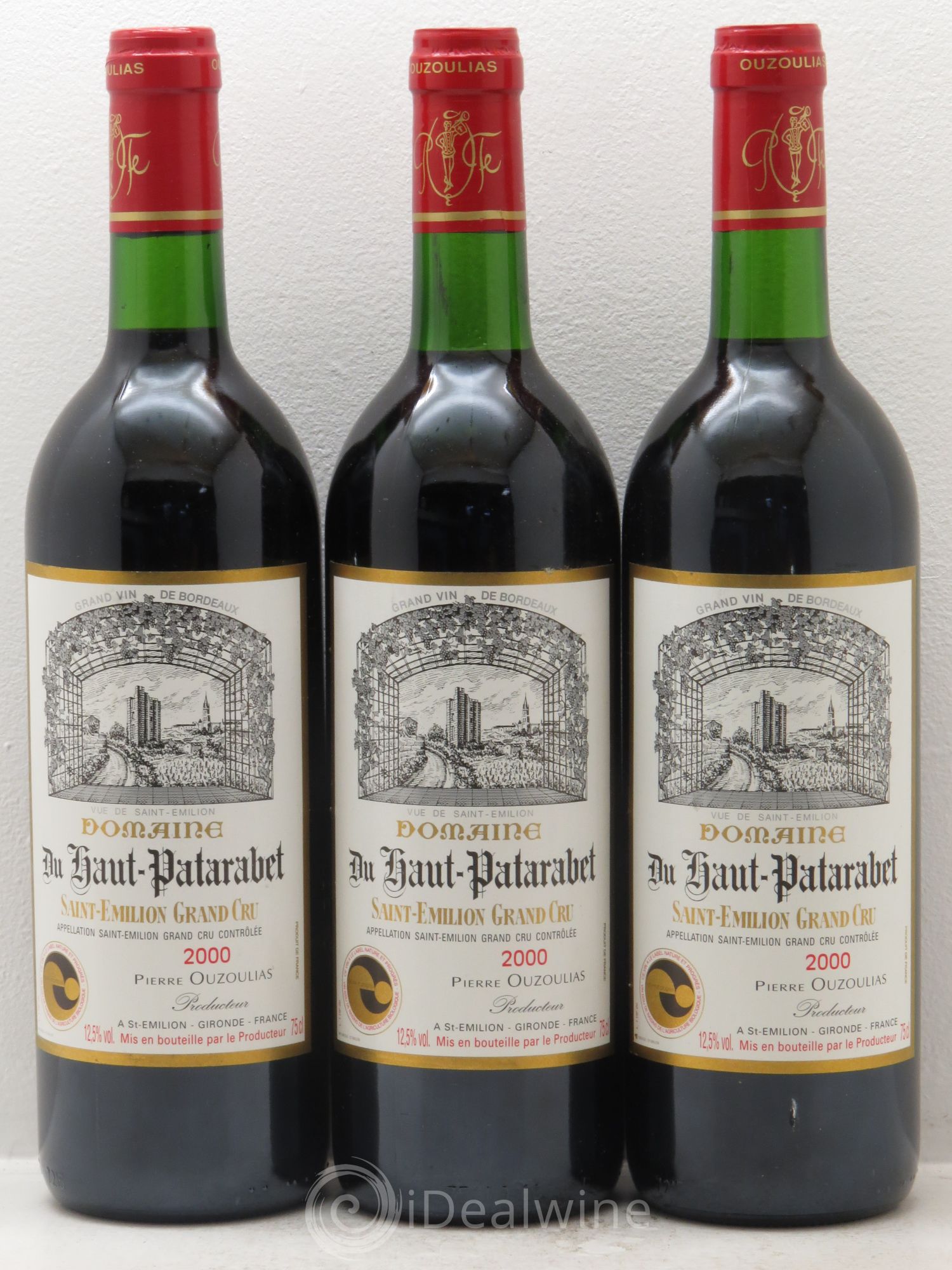 Saint-Émilion Domaine du Haut Patarabet 2000 - Posten von 3 Flaschen - 0
