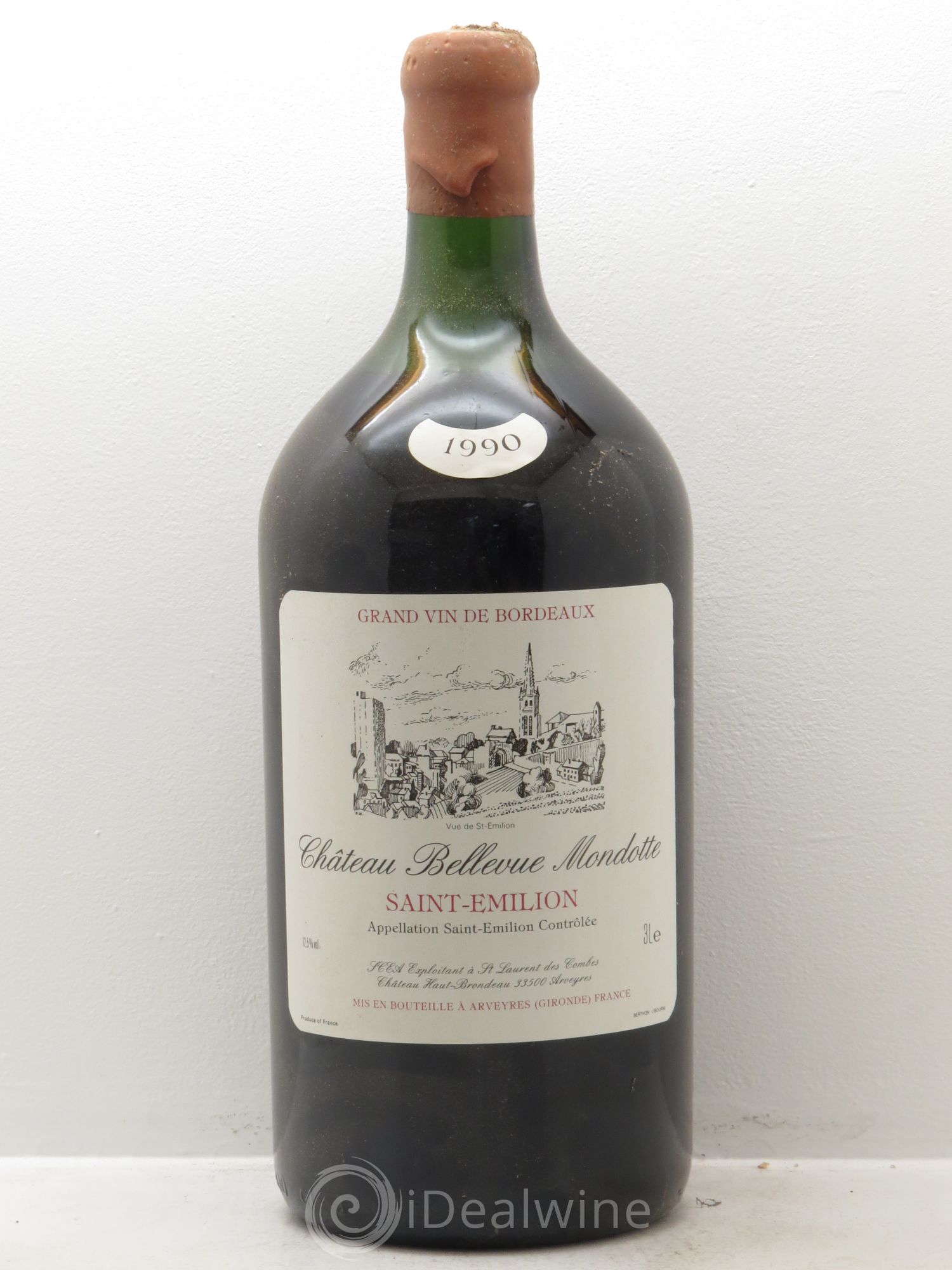 Saint-Émilion Chateau Bellevue Mondotte 1990 - Posten von 1 Doppel-Magnum - 0