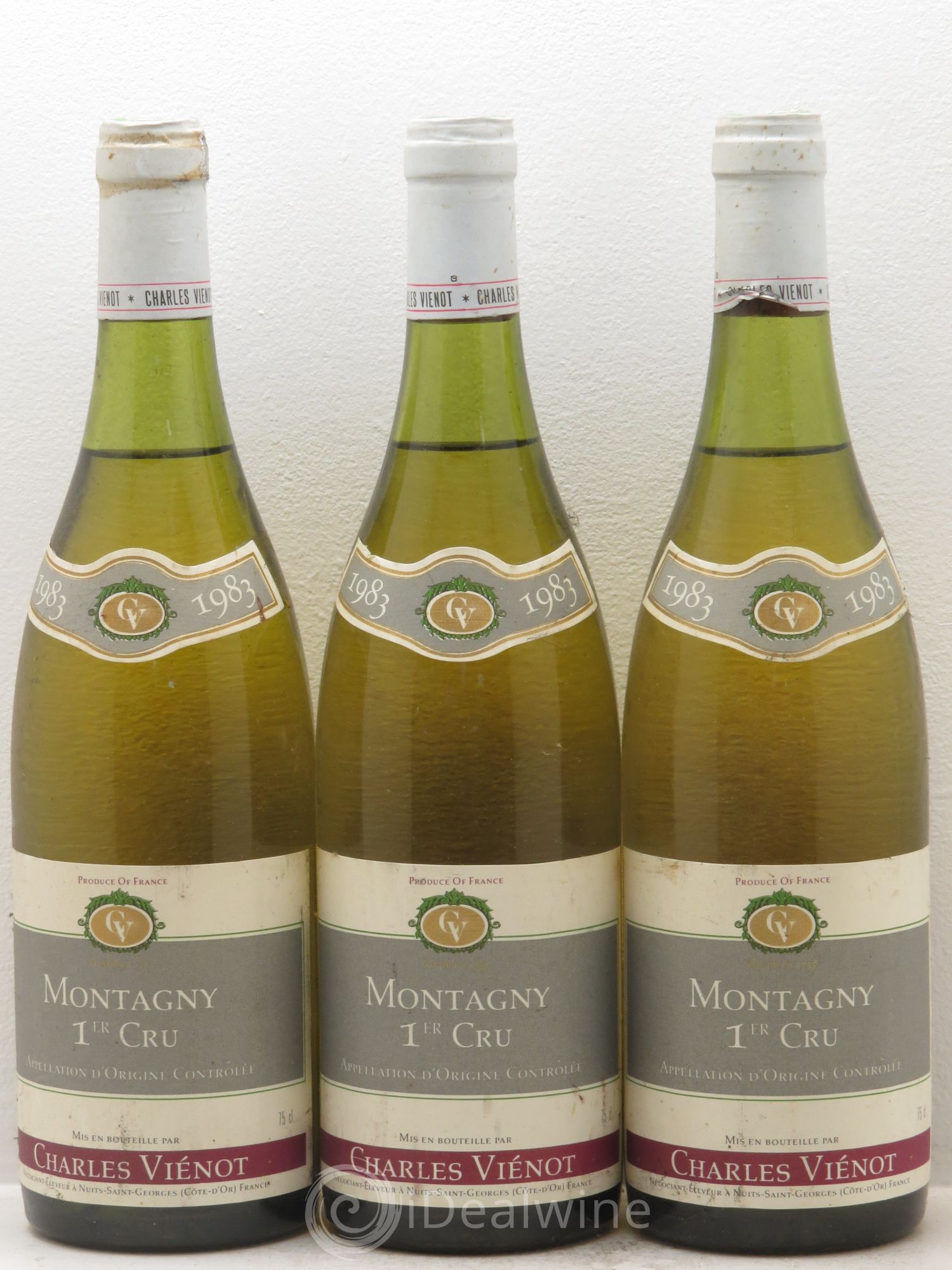 Montagny 1er Cru Charles Viénot 1983 - Posten von 3 Flaschen - 0