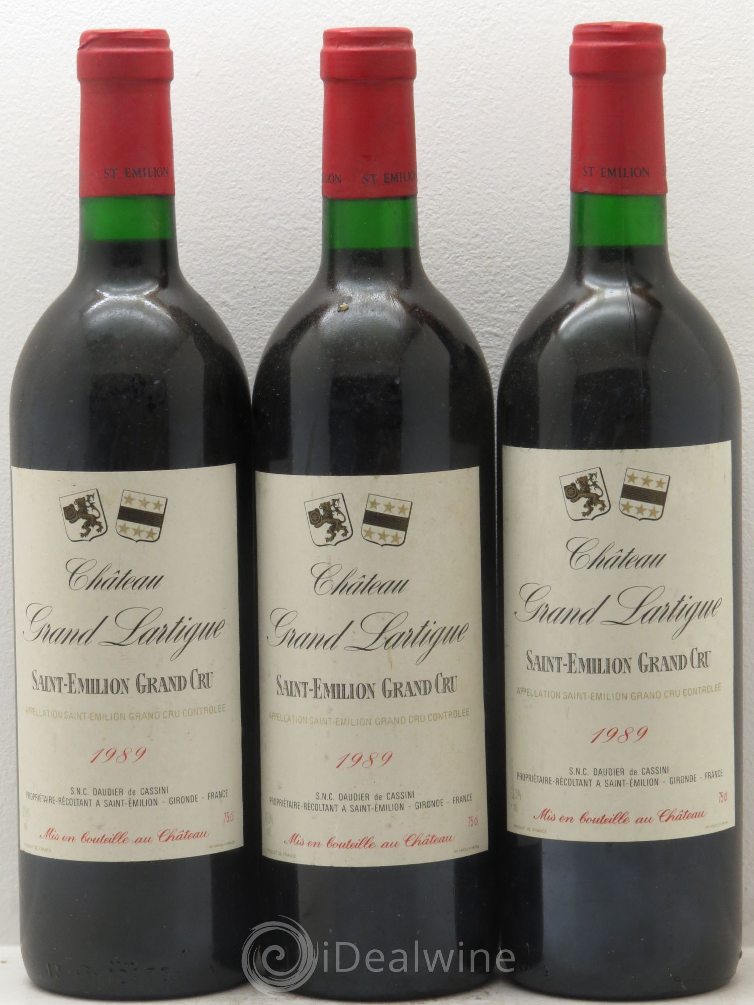 Saint-Émilion Chateau Grand Lartigue 1989 - Posten von 3 Flaschen - 0