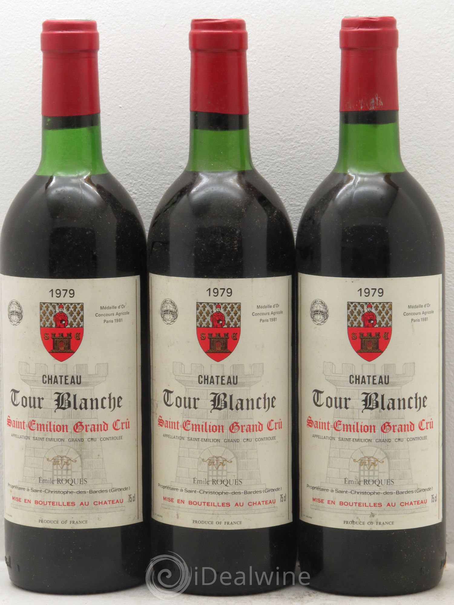 Saint-Émilion Chateau Tour blanche 1979 - Posten von 3 Flaschen - 0