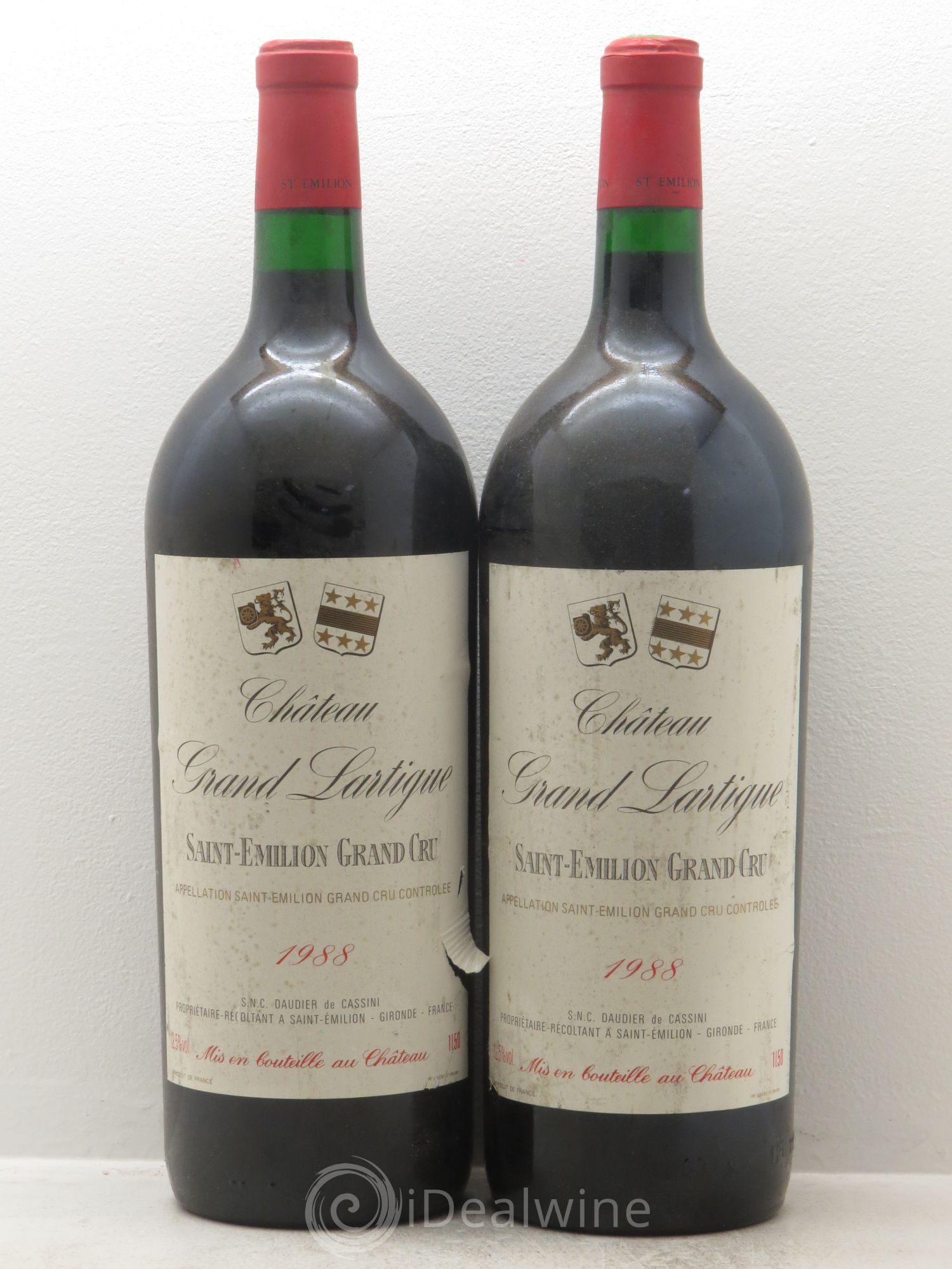 Saint-Émilion Château Grand Lartigue 1988 - Lot de 2 magnums - 0