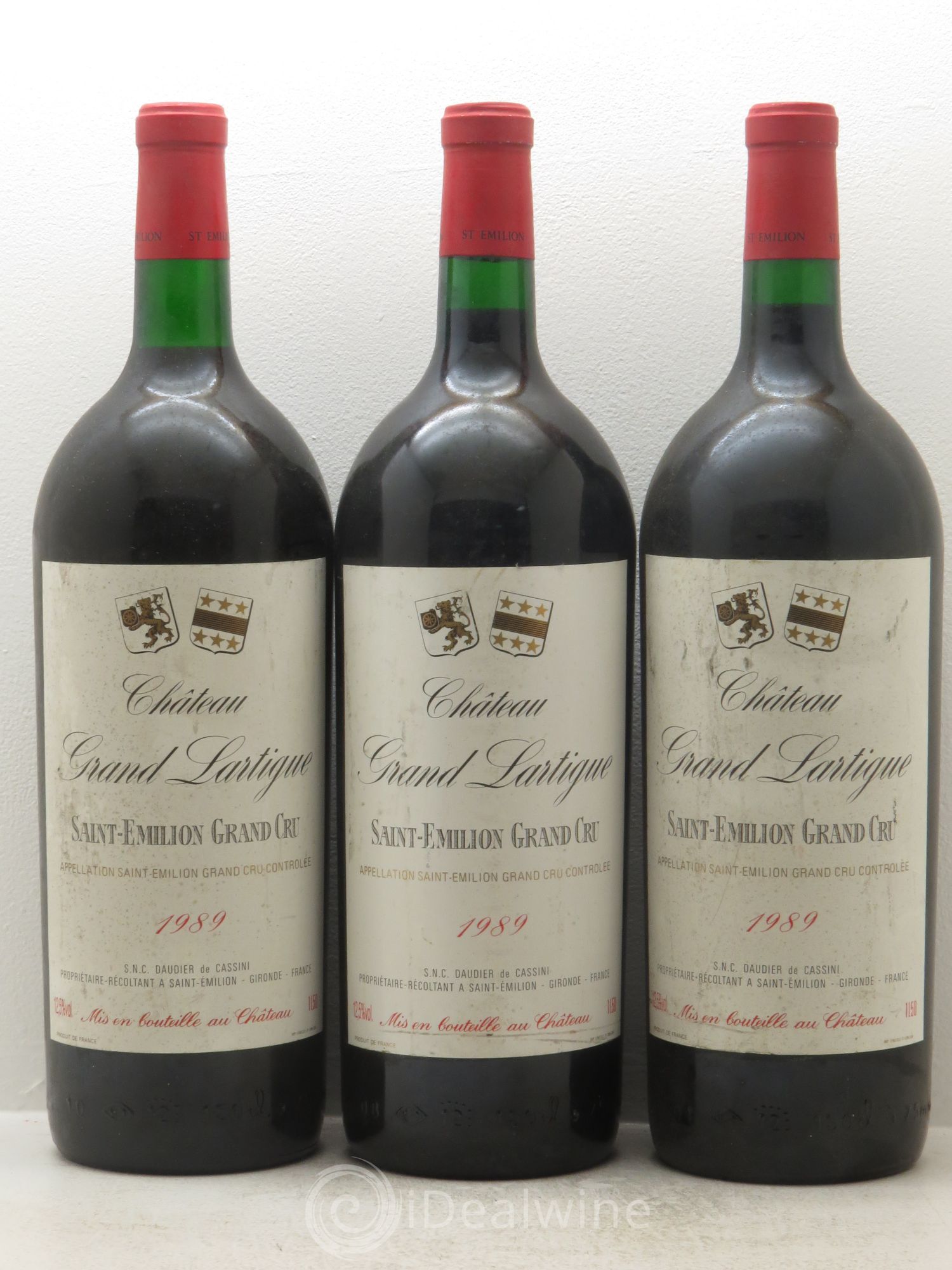 Saint-Émilion Château Grand Lartigue 1989 - Lot de 3 magnums - 0