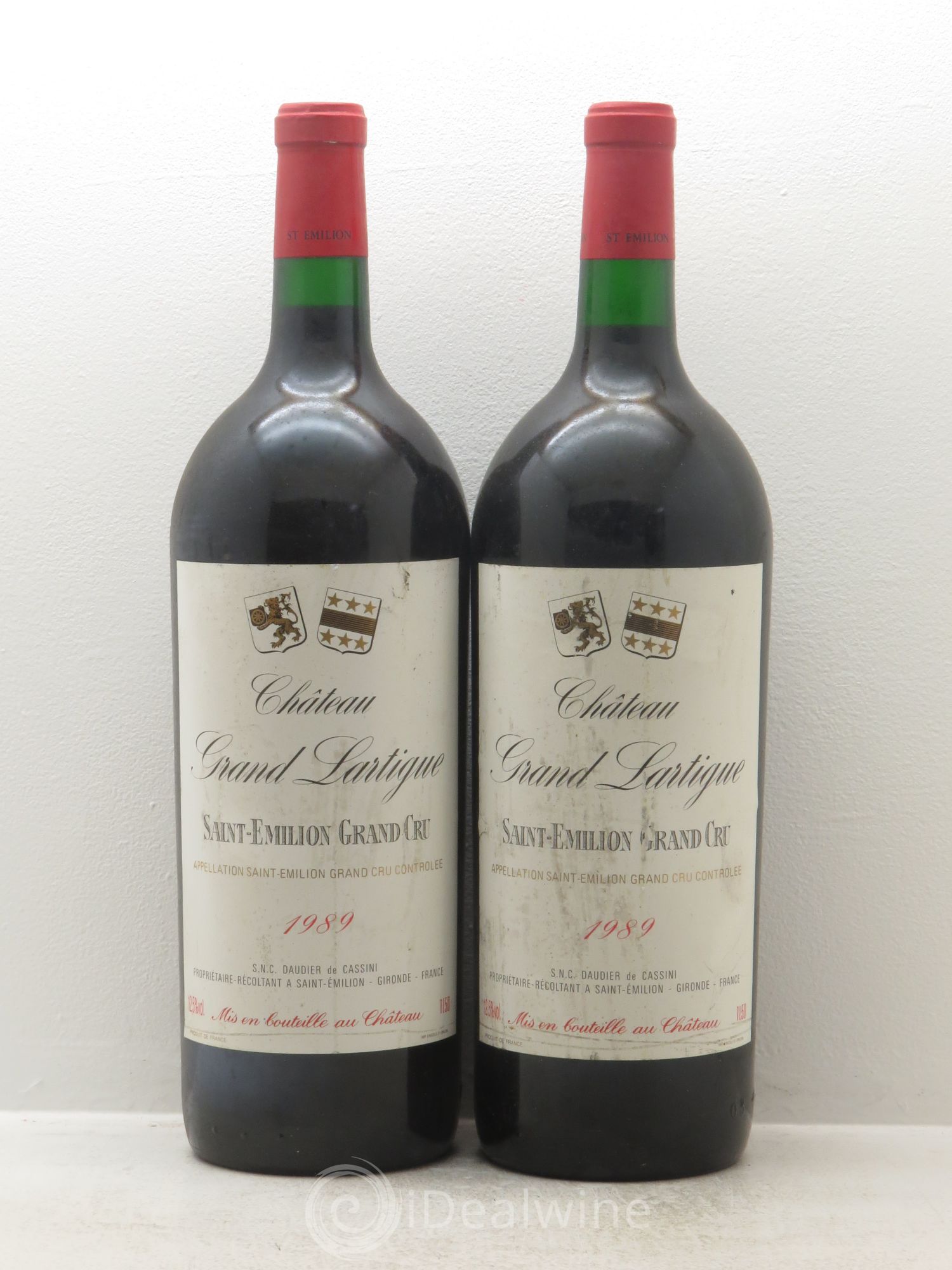 Saint-Émilion Château Grand Lartigue 1989 - Lot de 2 magnums - 0