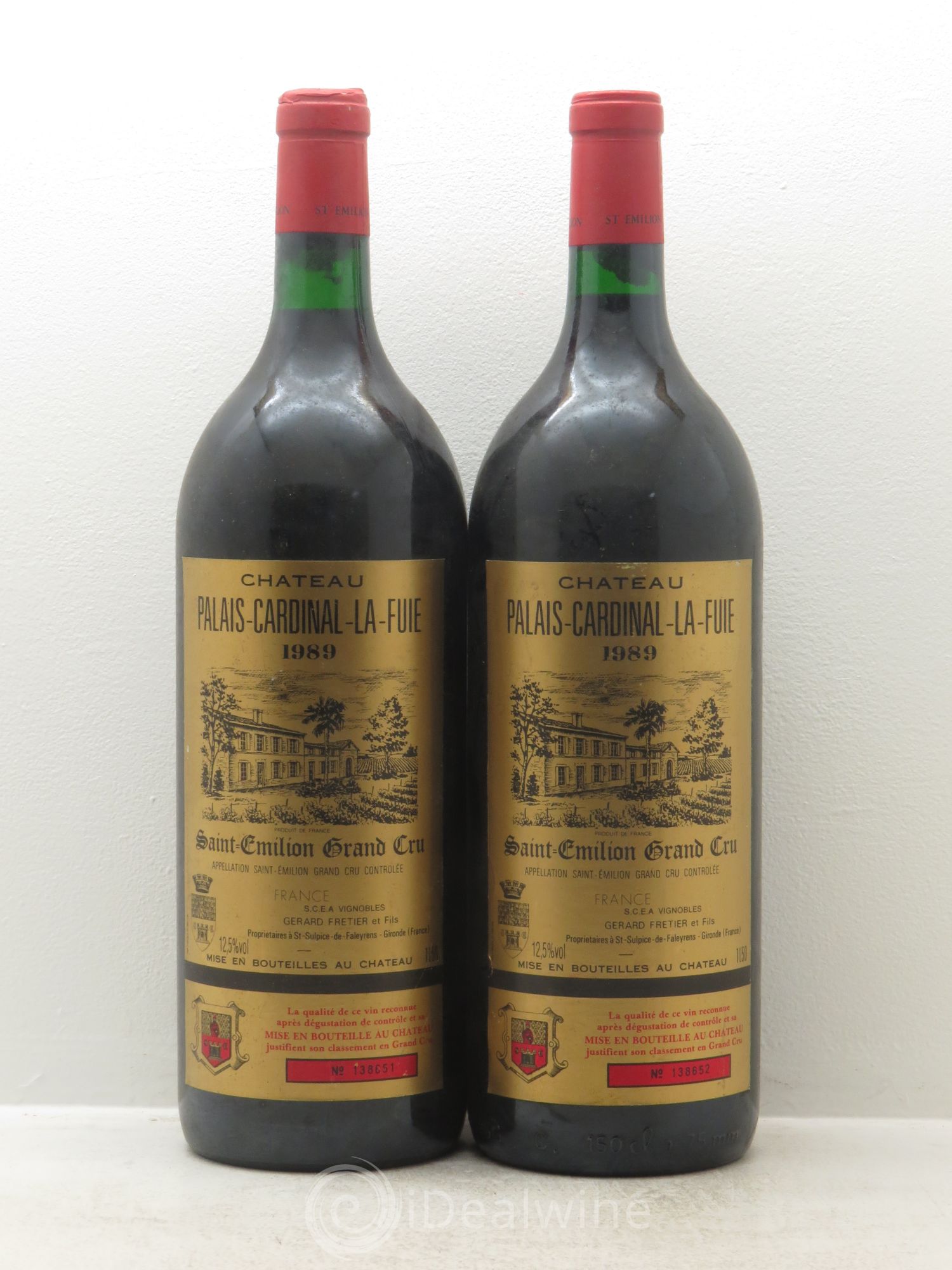 Château Palais Cardinal La Fuie 1989 - Lot de 2 magnums - 0