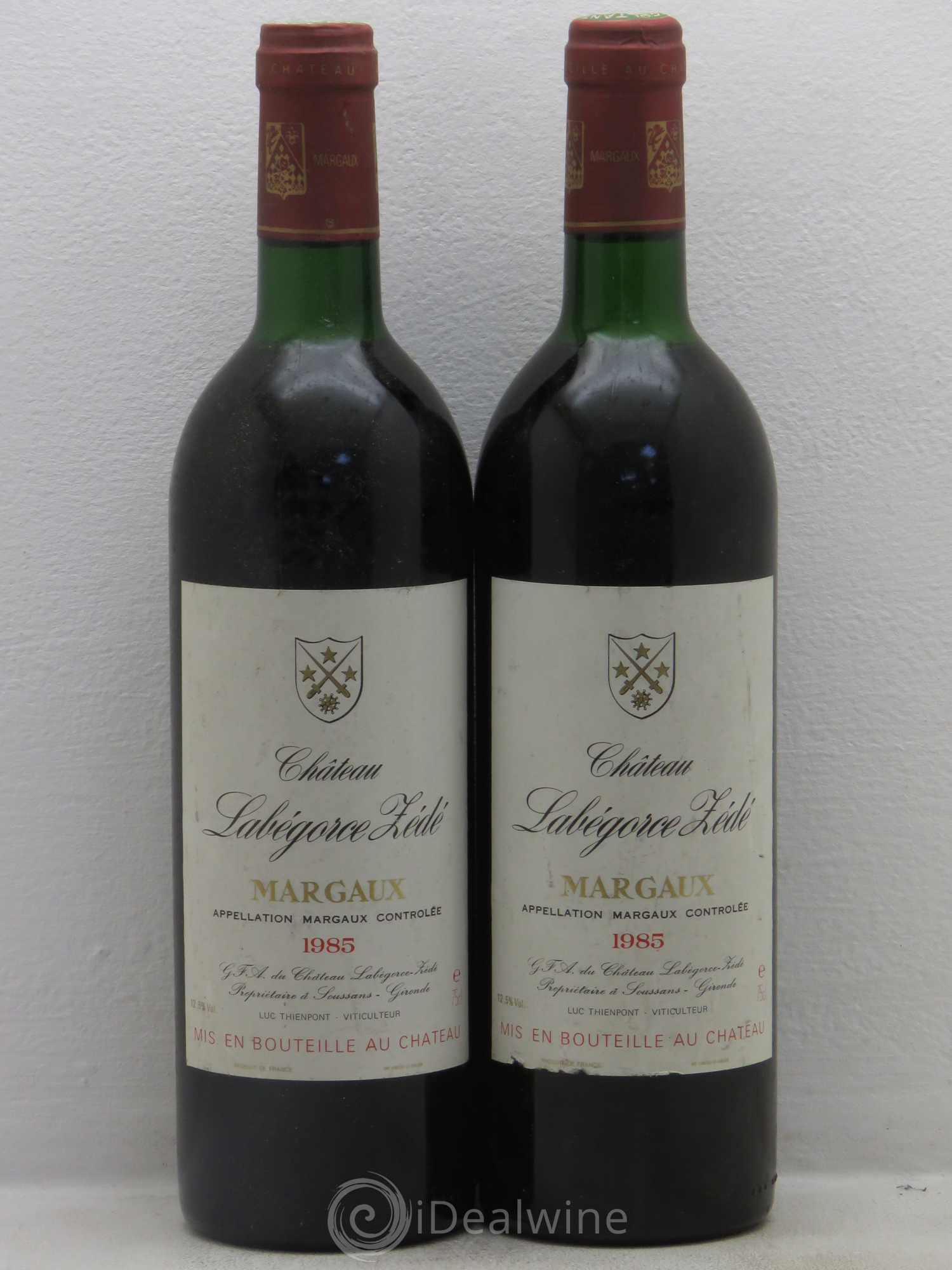 Château Labegorce Zédé Cru Bourgeois 1985 - Lot de 2 bouteilles - 0