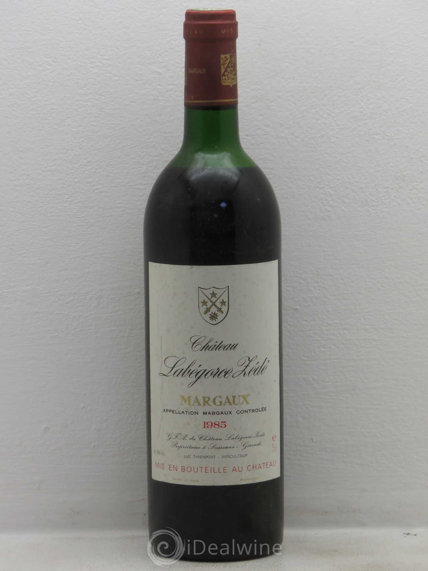 Château Labegorce Zédé Cru Bourgeois 1985 - Lot de 1 bouteille - 0