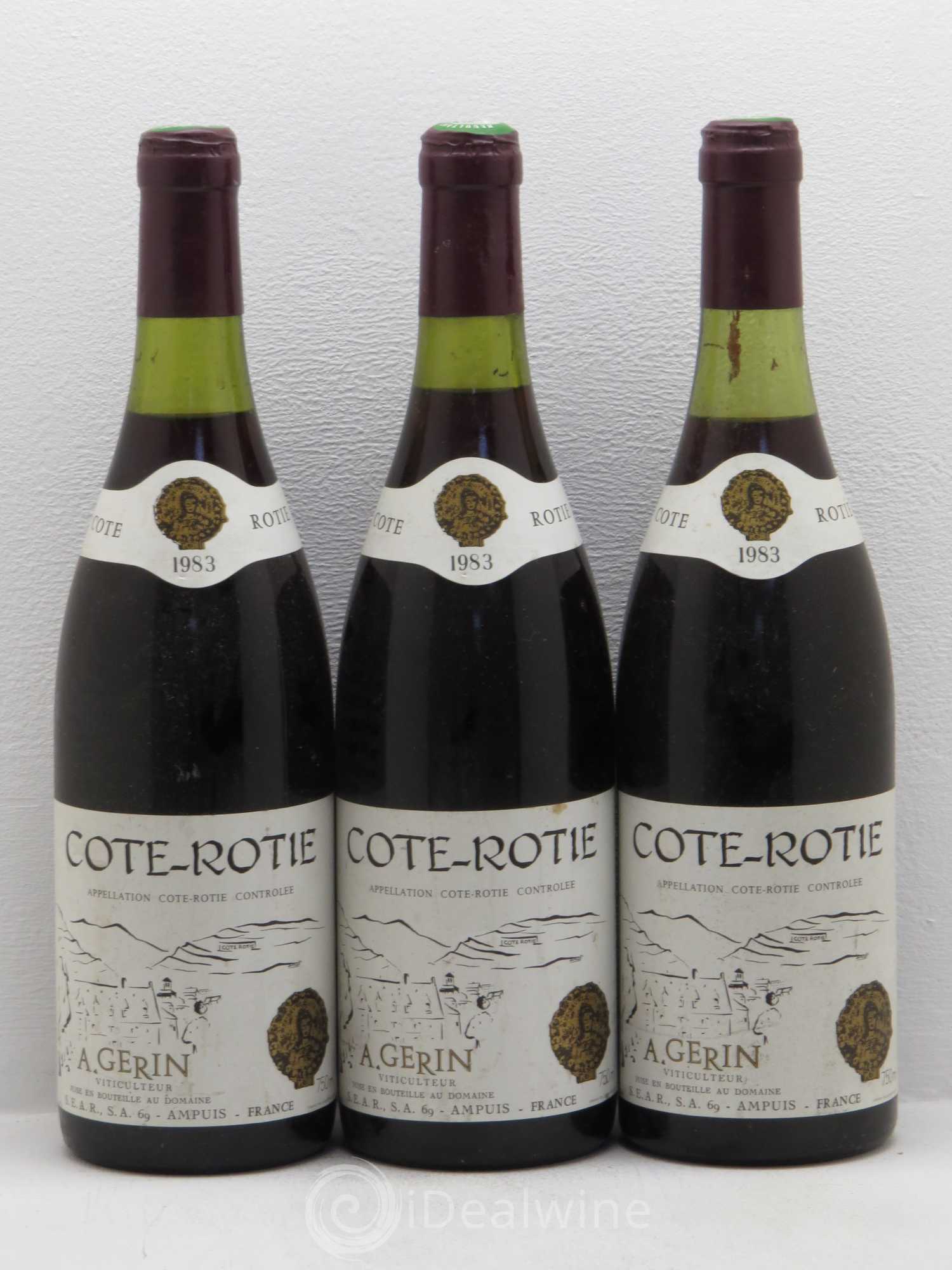 Côte-Rôtie A. Gérin 1983 - Lot de 3 bouteilles - 0