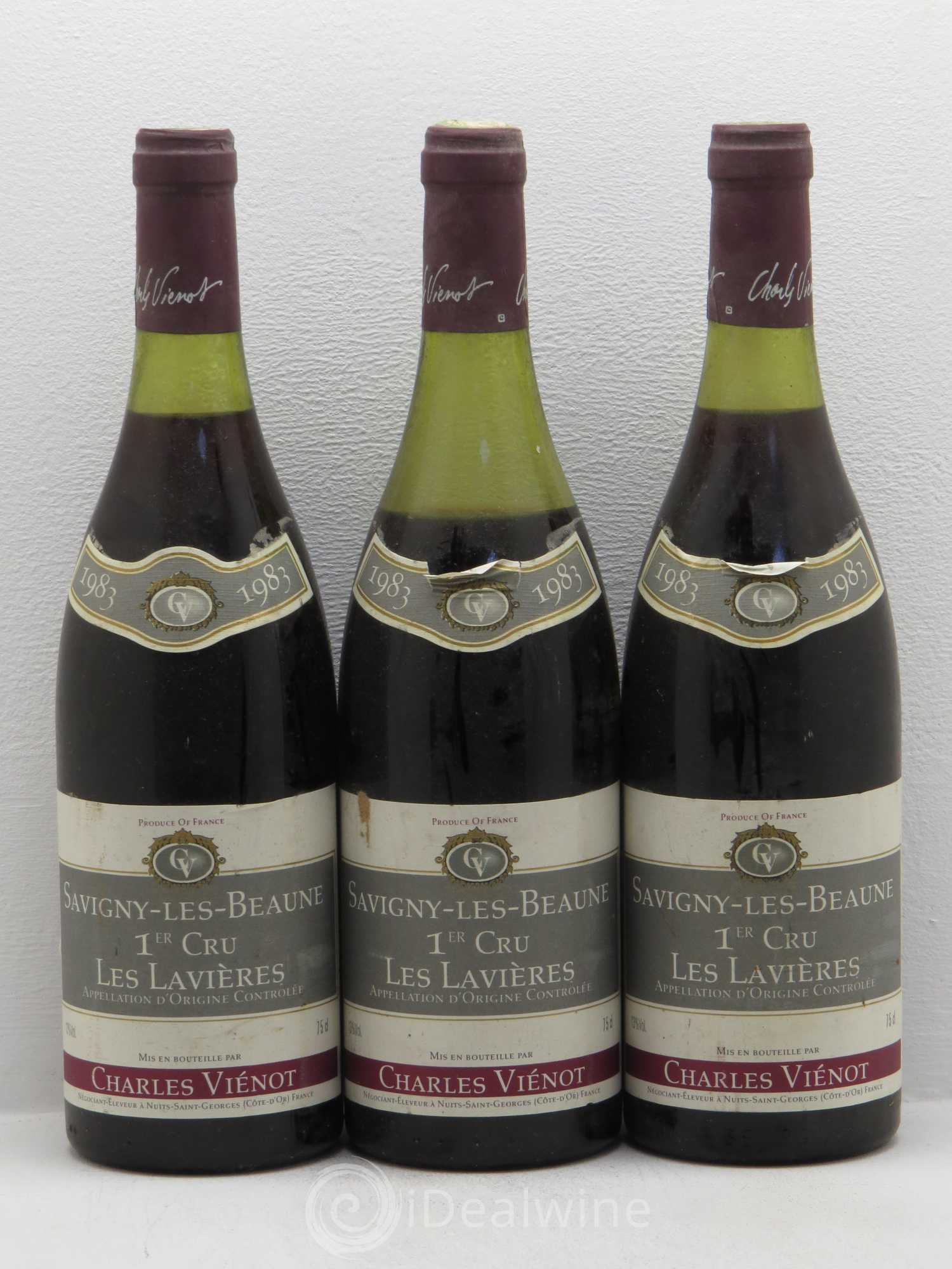 Savigny-lès-Beaune 1er Cru Les Lavières - Vienot 1983 - Posten von 3 Flaschen - 0