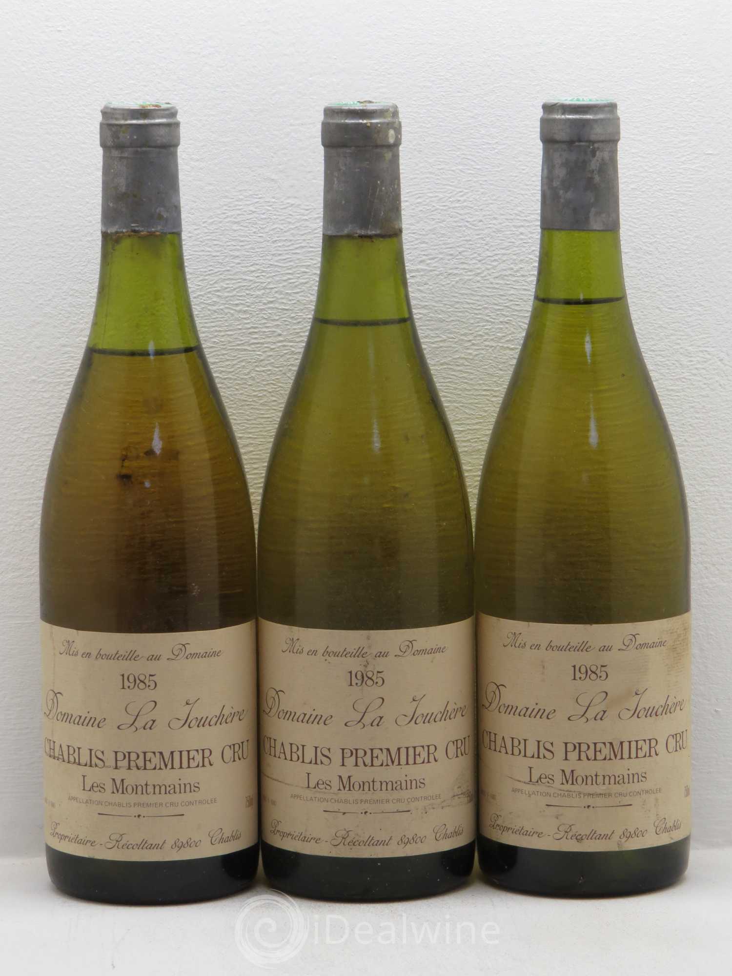 Chablis 1er Cru Les Montmains Domaine La Jouchère 1985 - Posten von 3 Flaschen - 0