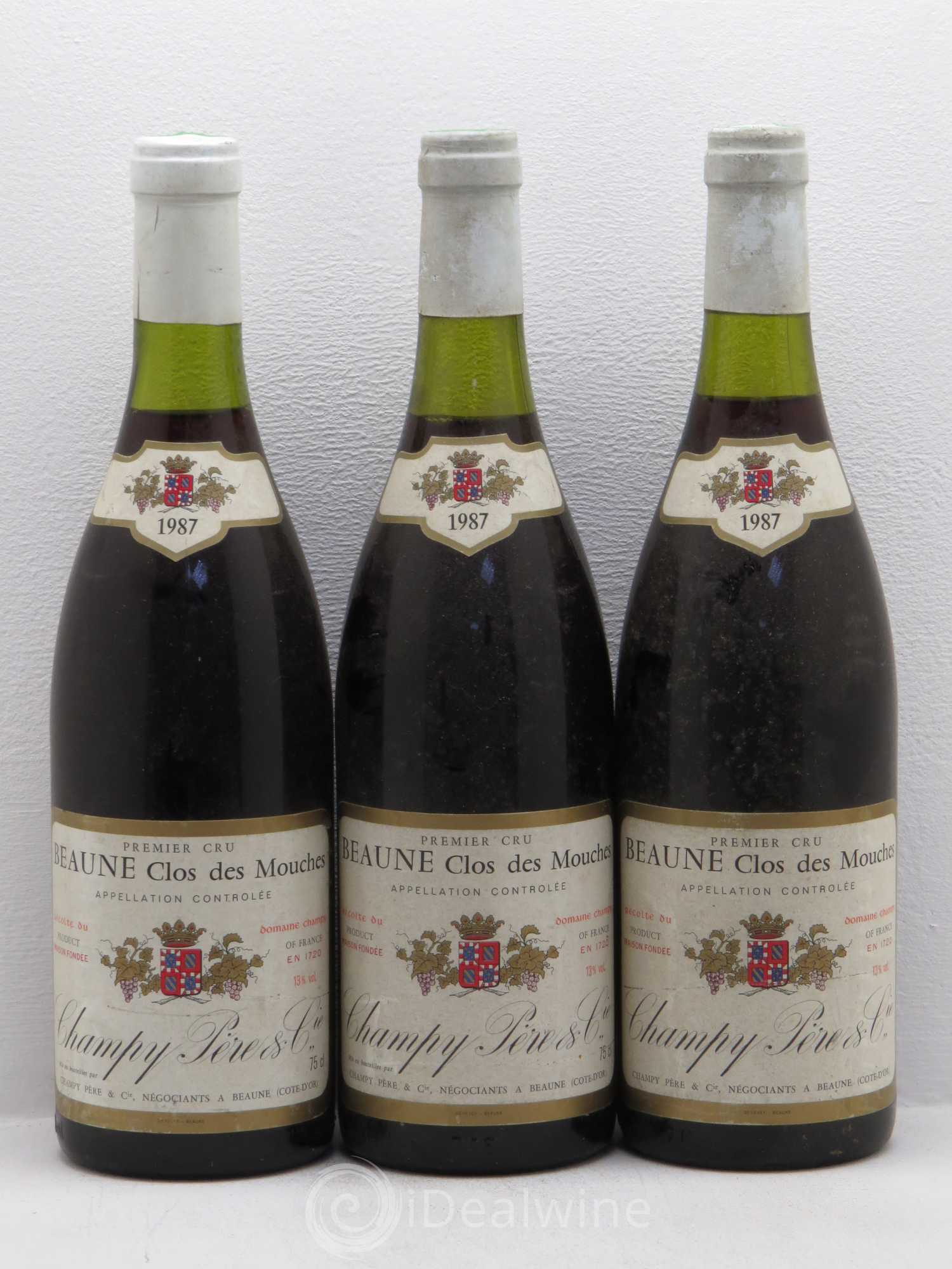 Beaune 1er Cru Clos des Mouches - Champy père et fils 1987 - Posten von 6 Flaschen - 2