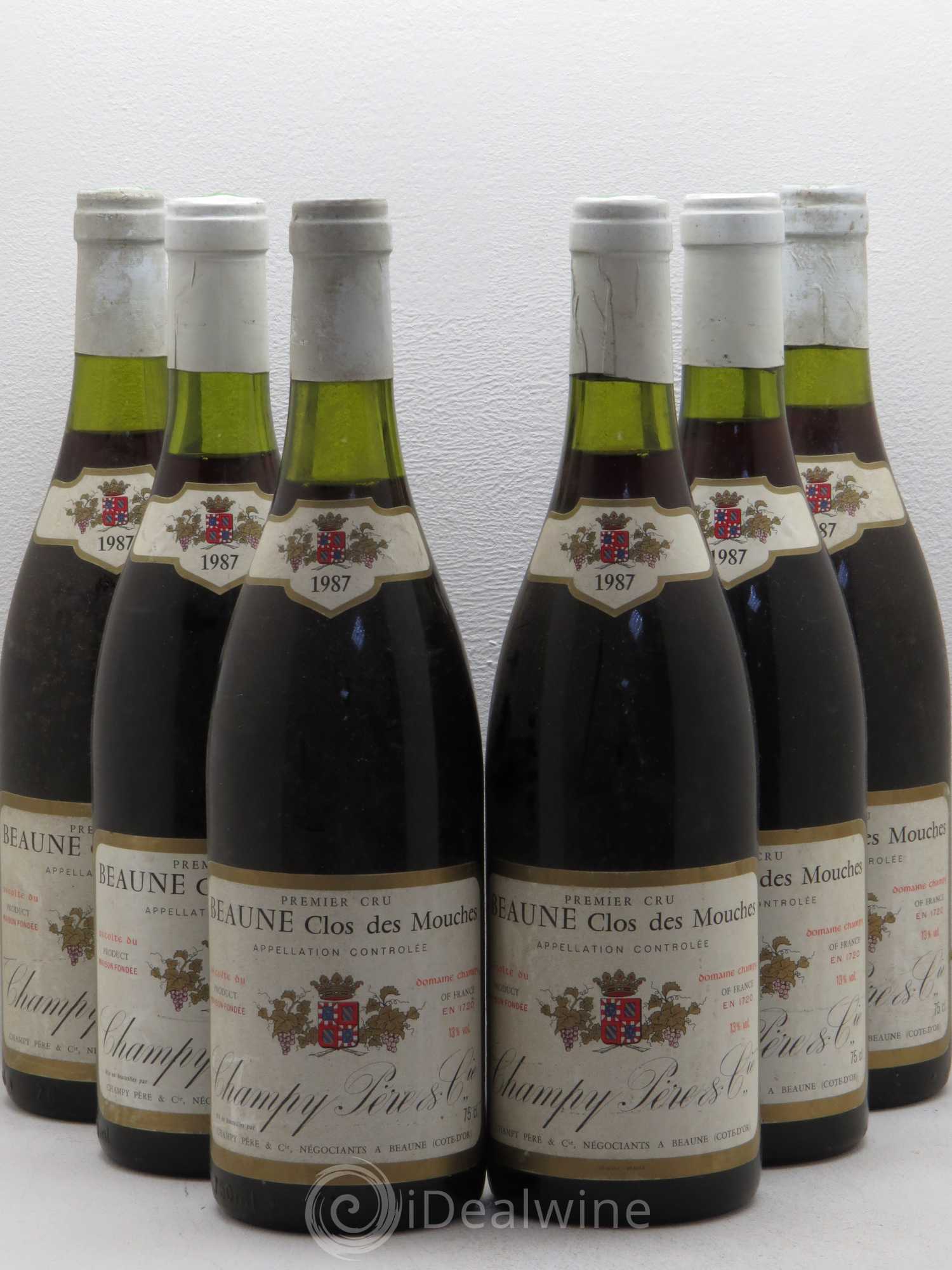 Beaune 1er Cru Clos des Mouches - Champy père et fils 1987 - Posten von 6 Flaschen - 0