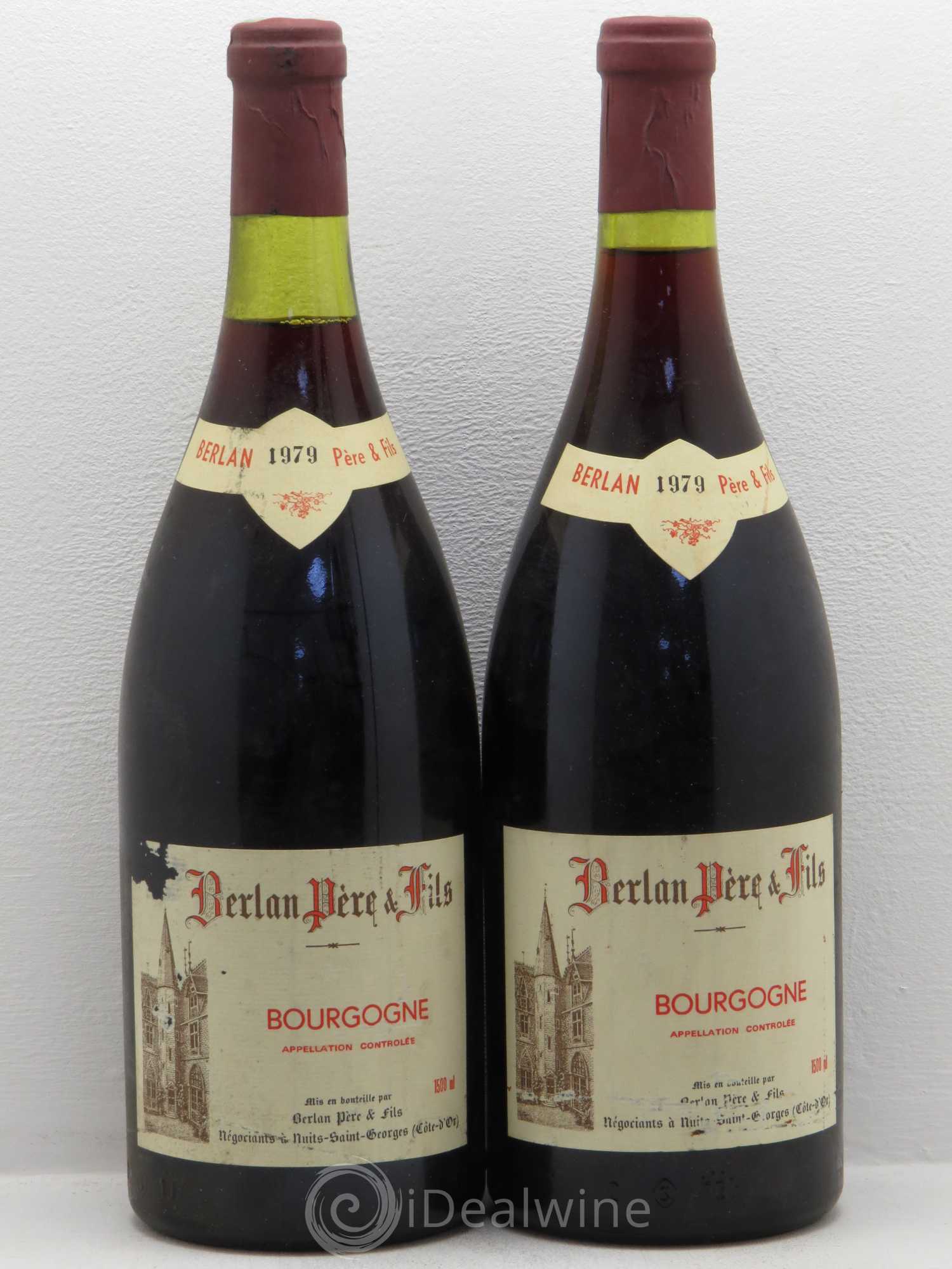 Bourgogne Berlan Père & Fils - Négociant à Nuits St Georges 1979 - Posten von 2 Magnum - 0