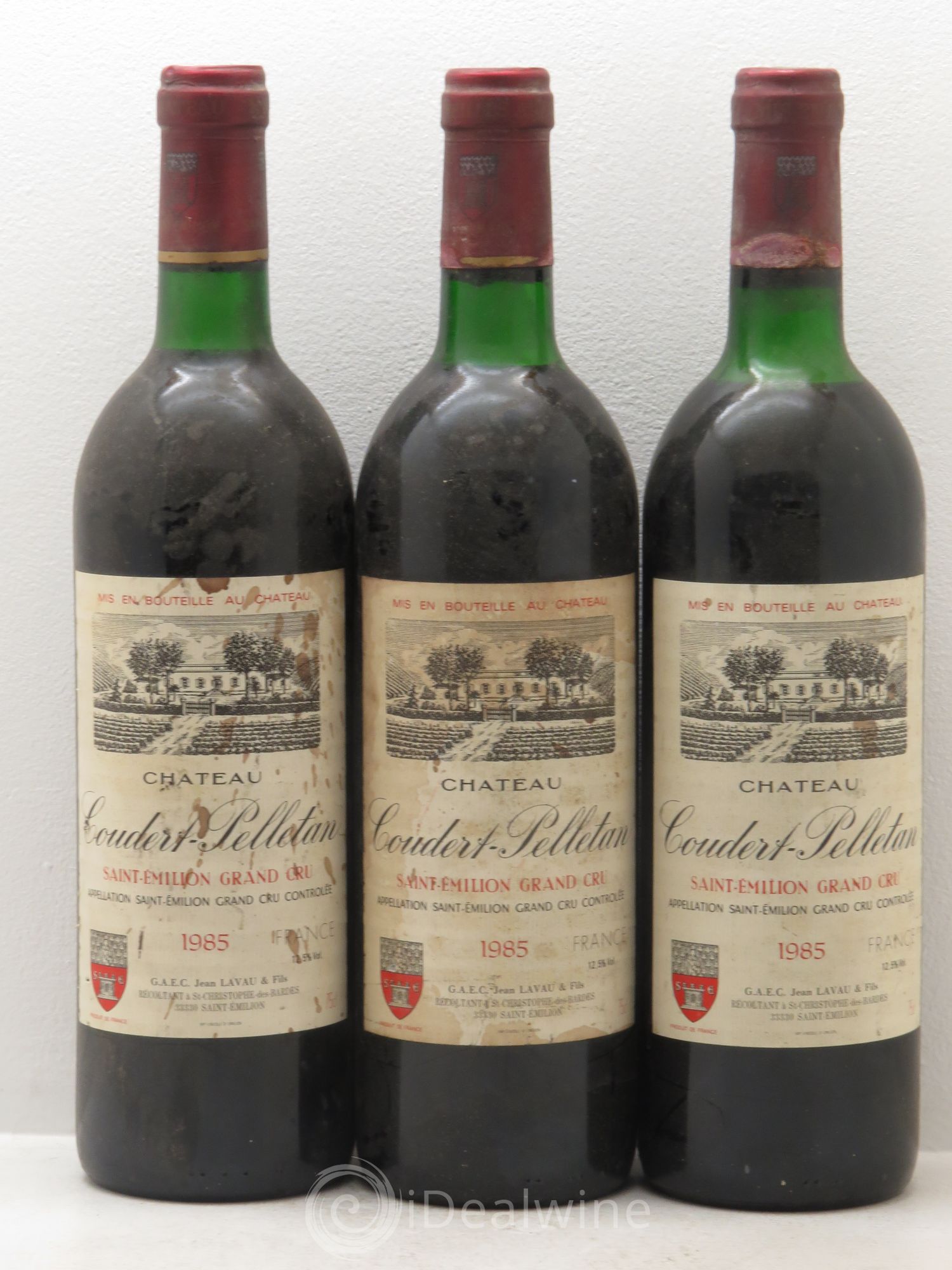 Saint-Émilion Château Coudert Pelletan 1985 - Posten von 3 Flaschen - 0