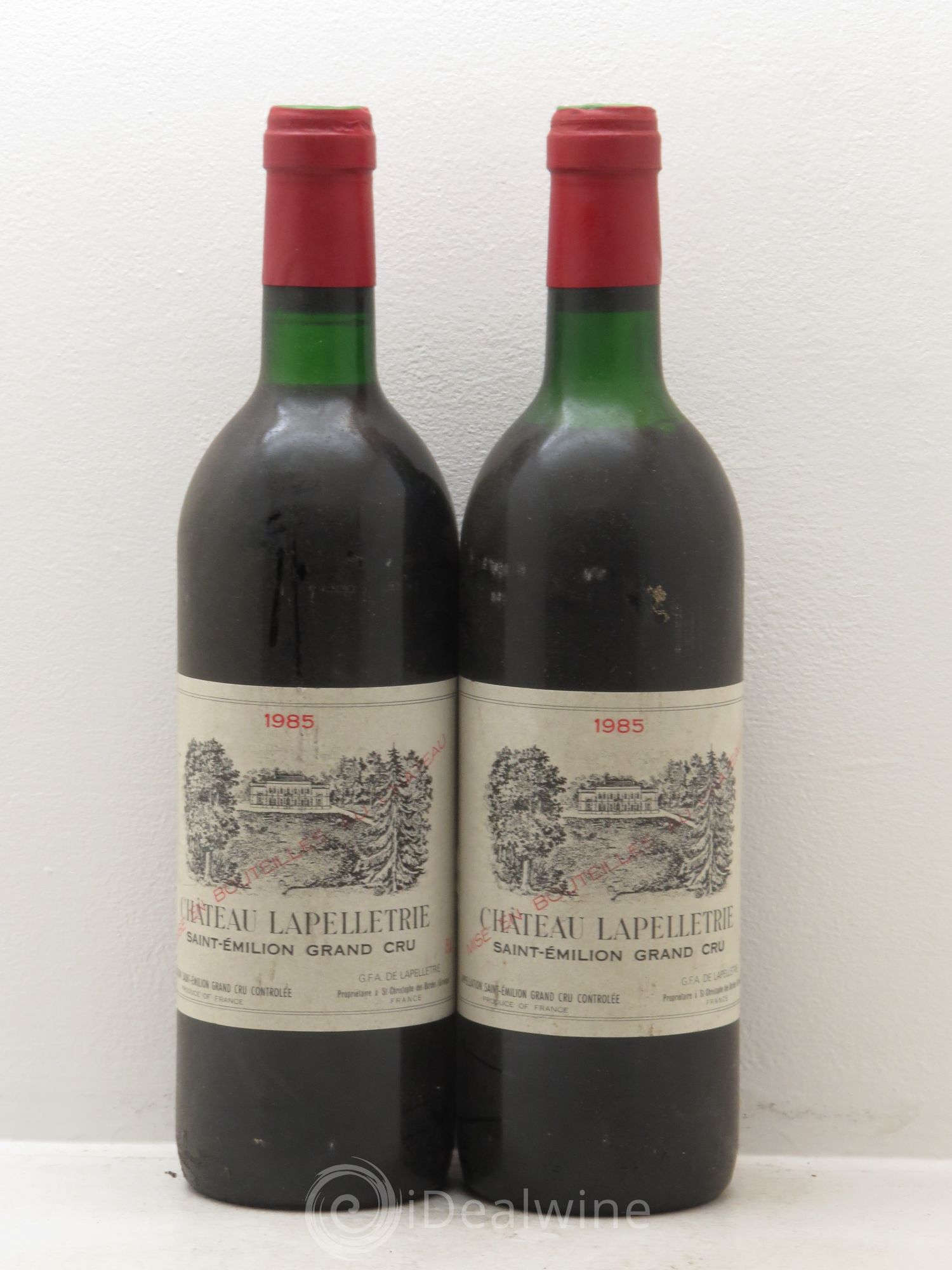 Saint-Émilion Château Lapelletrie Grand Cru 1985 - Posten von 2 Flaschen - 0