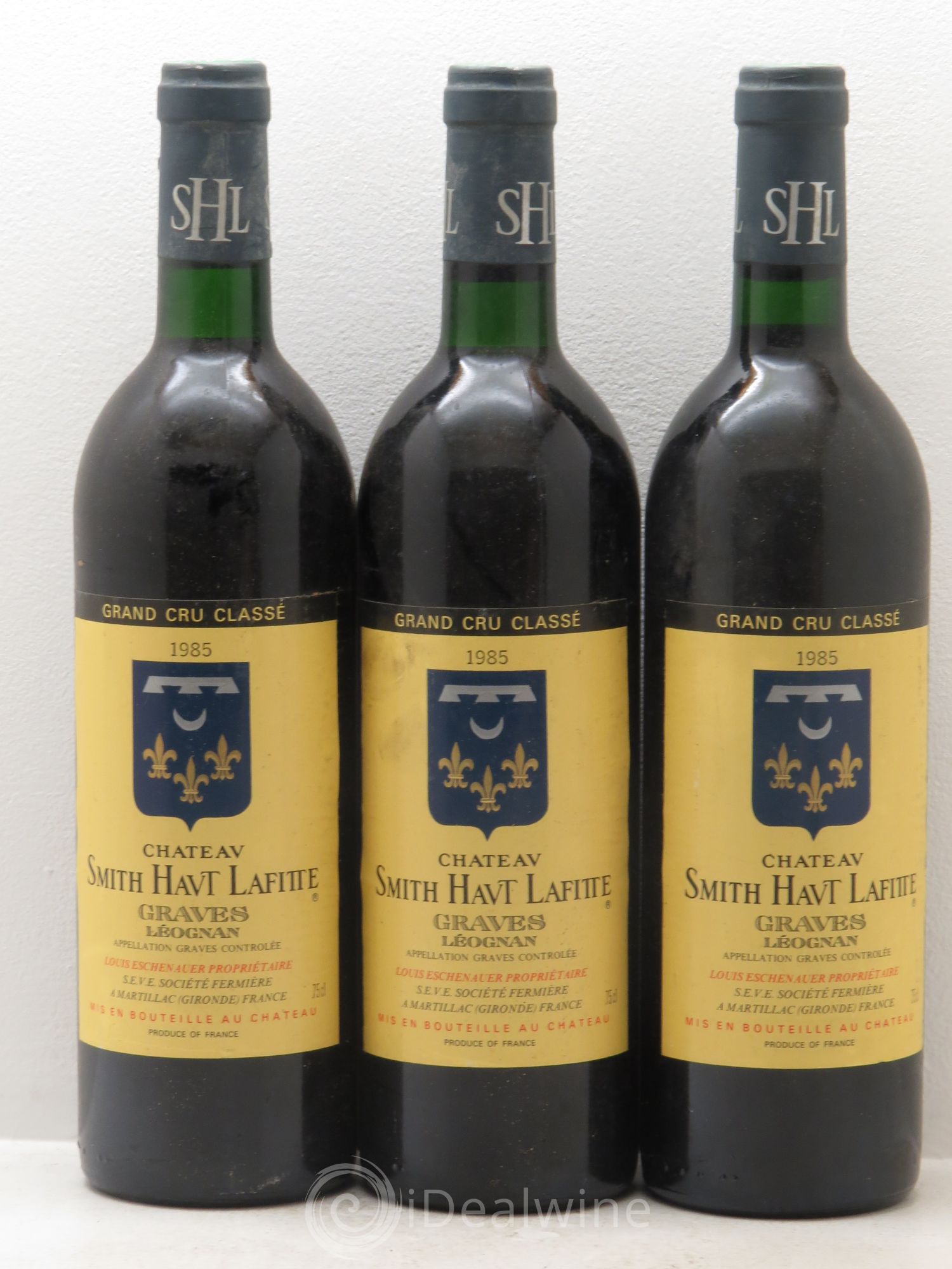 Château Smith Haut Lafitte Cru Classé de Graves 1985 - Lot de 3 bouteilles - 0