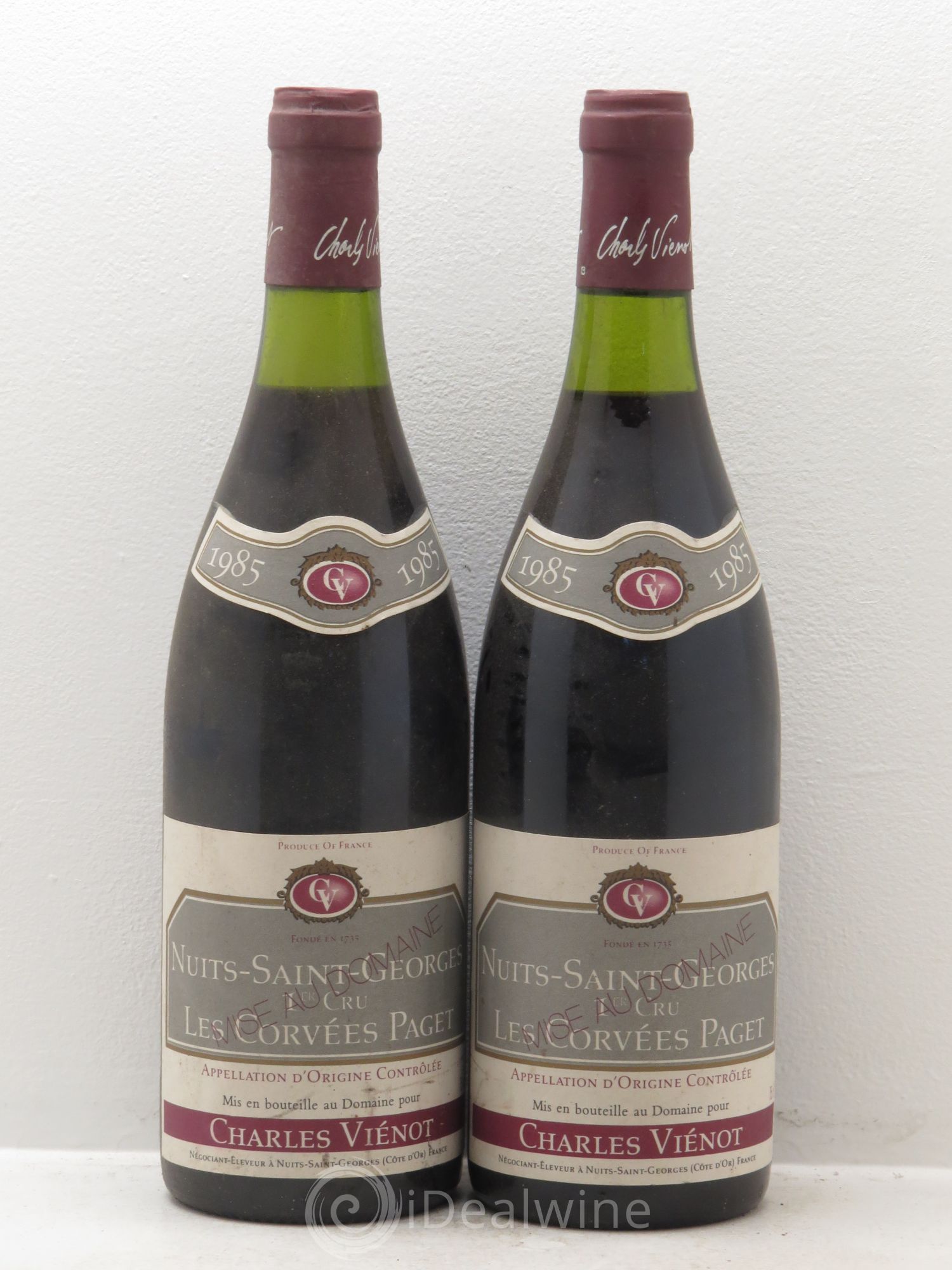Nuits-Saint-Georges 1er Cru Les Corvées Paget 1985 - Posten von 2 Flaschen - 0