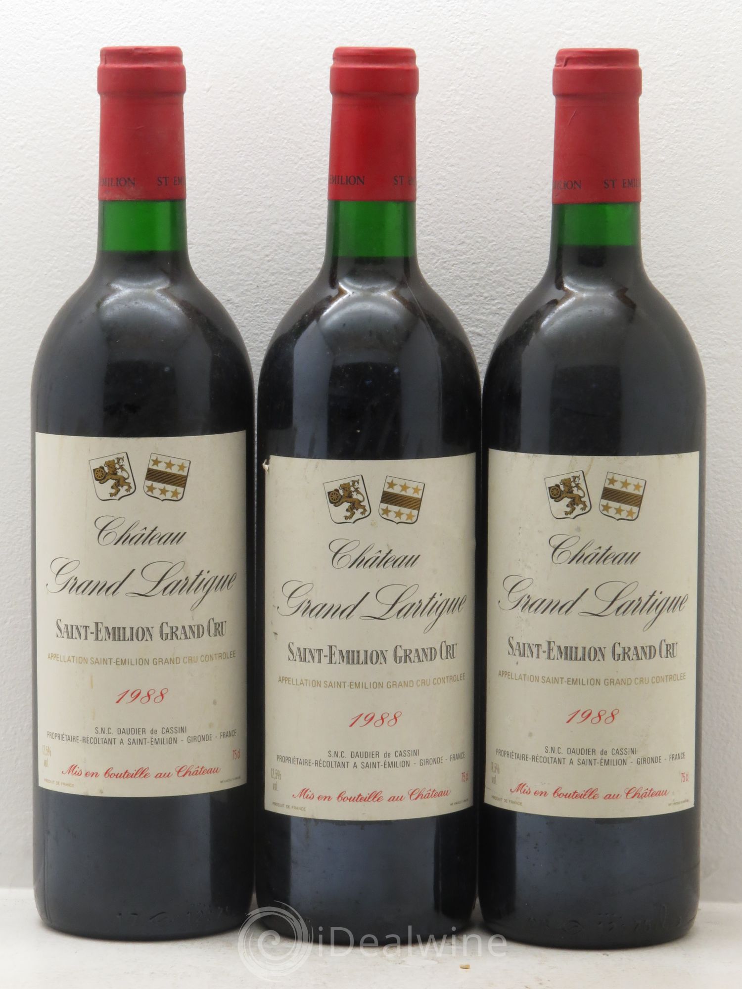 Saint-Émilion Château Lartigue 1988 - Posten von 3 Flaschen - 0