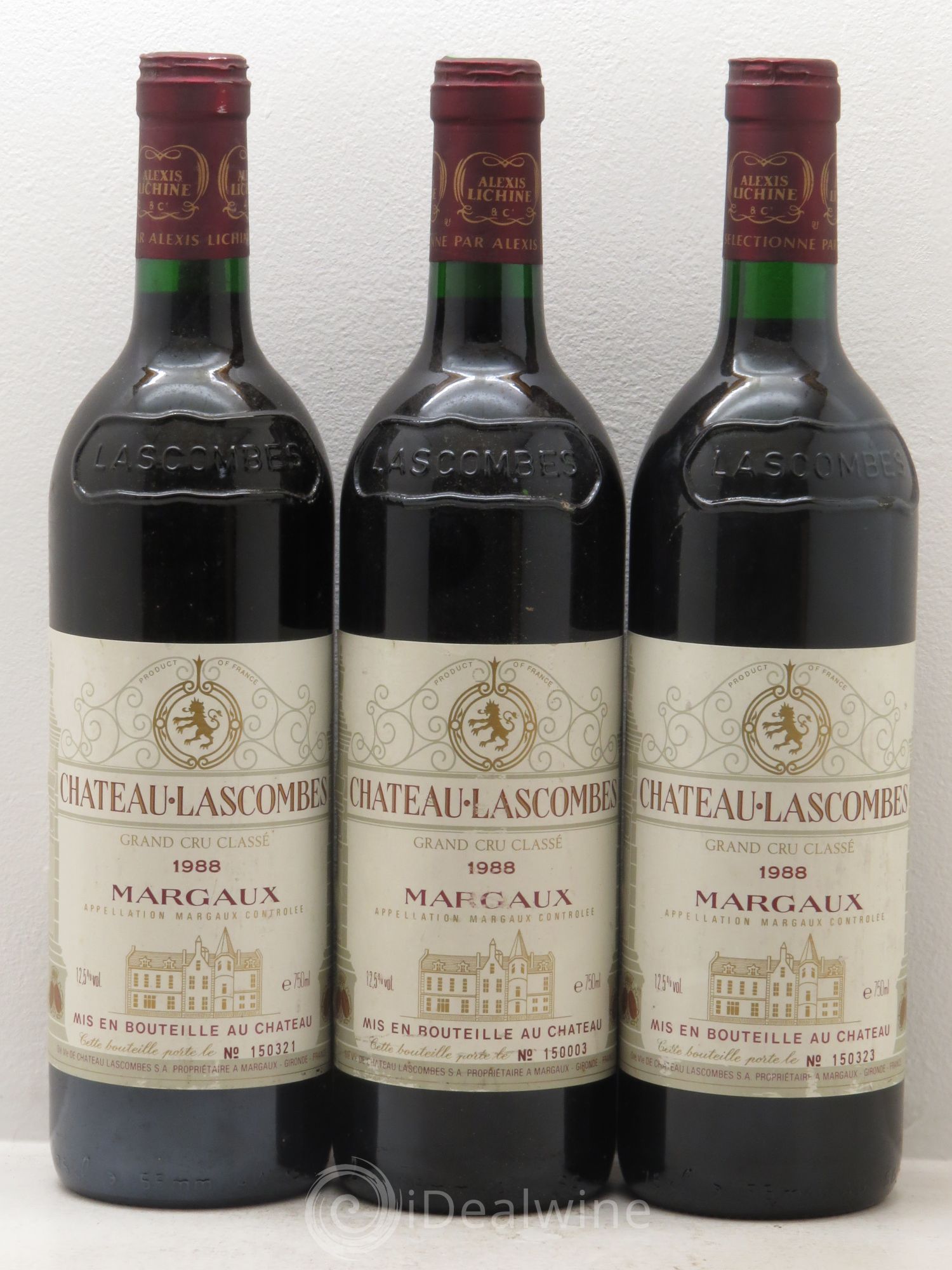 Château Lascombes 2ème Grand Cru Classé 1988 - Lot de 3 bouteilles - 0