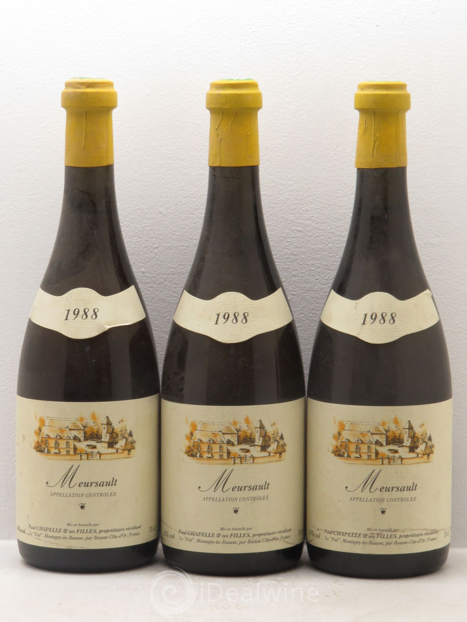 Meursault Paul Chapelle 1988 - Posten von 3 Flaschen - 0