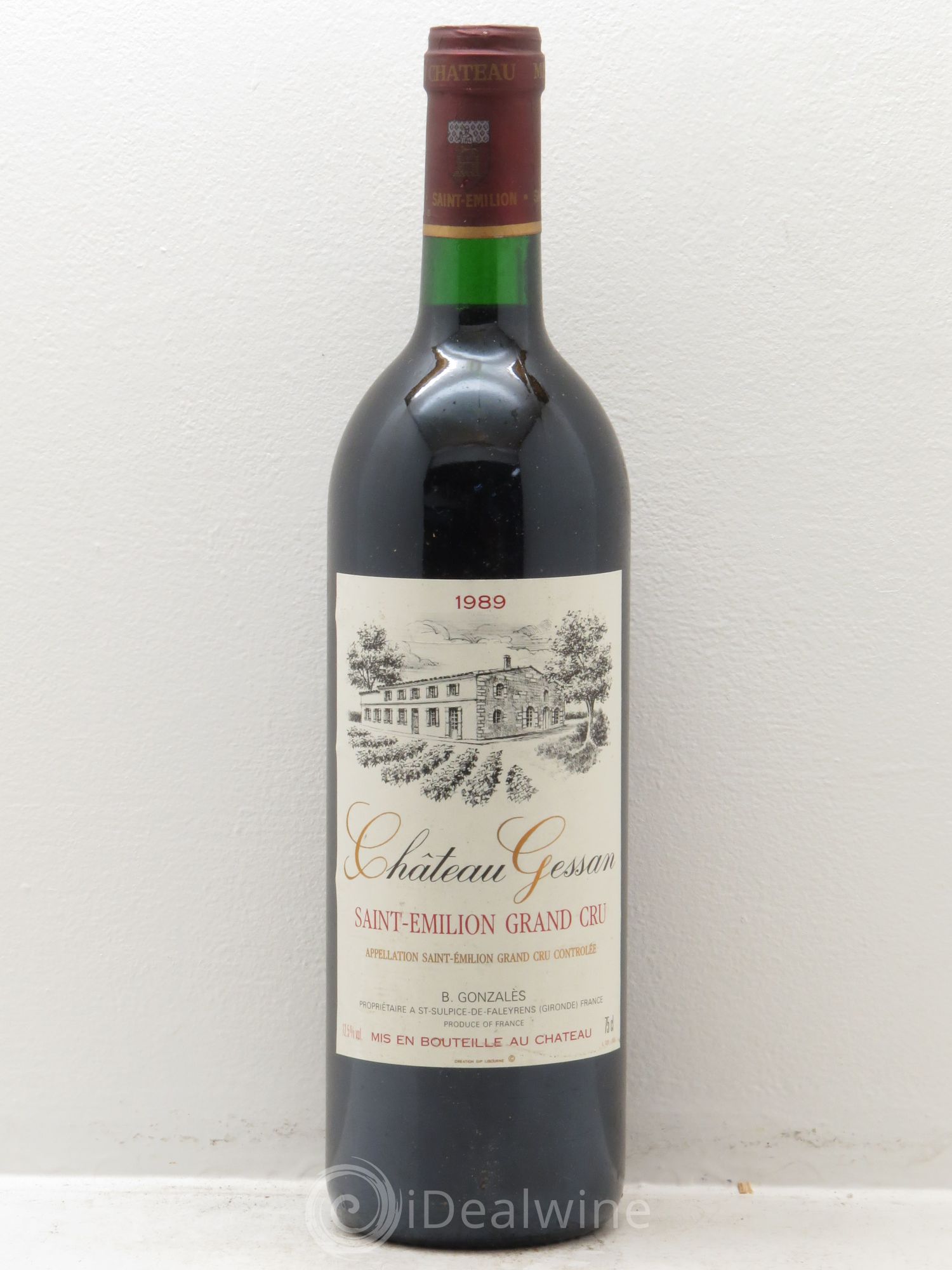 Saint-Émilion Château Gessan 1989 - Posten von 12 Flaschen - 0