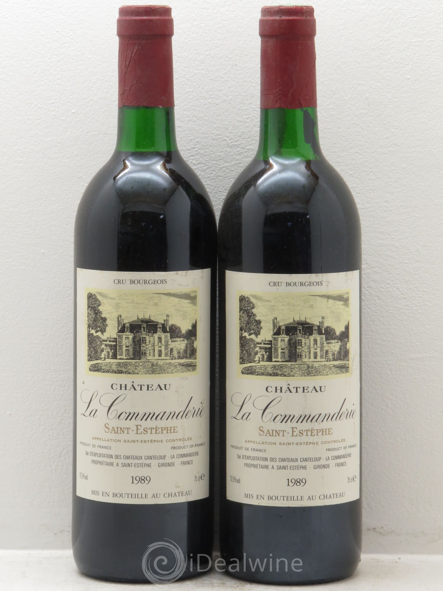 Château la Commanderie Cru Bourgeois 1989 - Lot de 2 bouteilles - 0