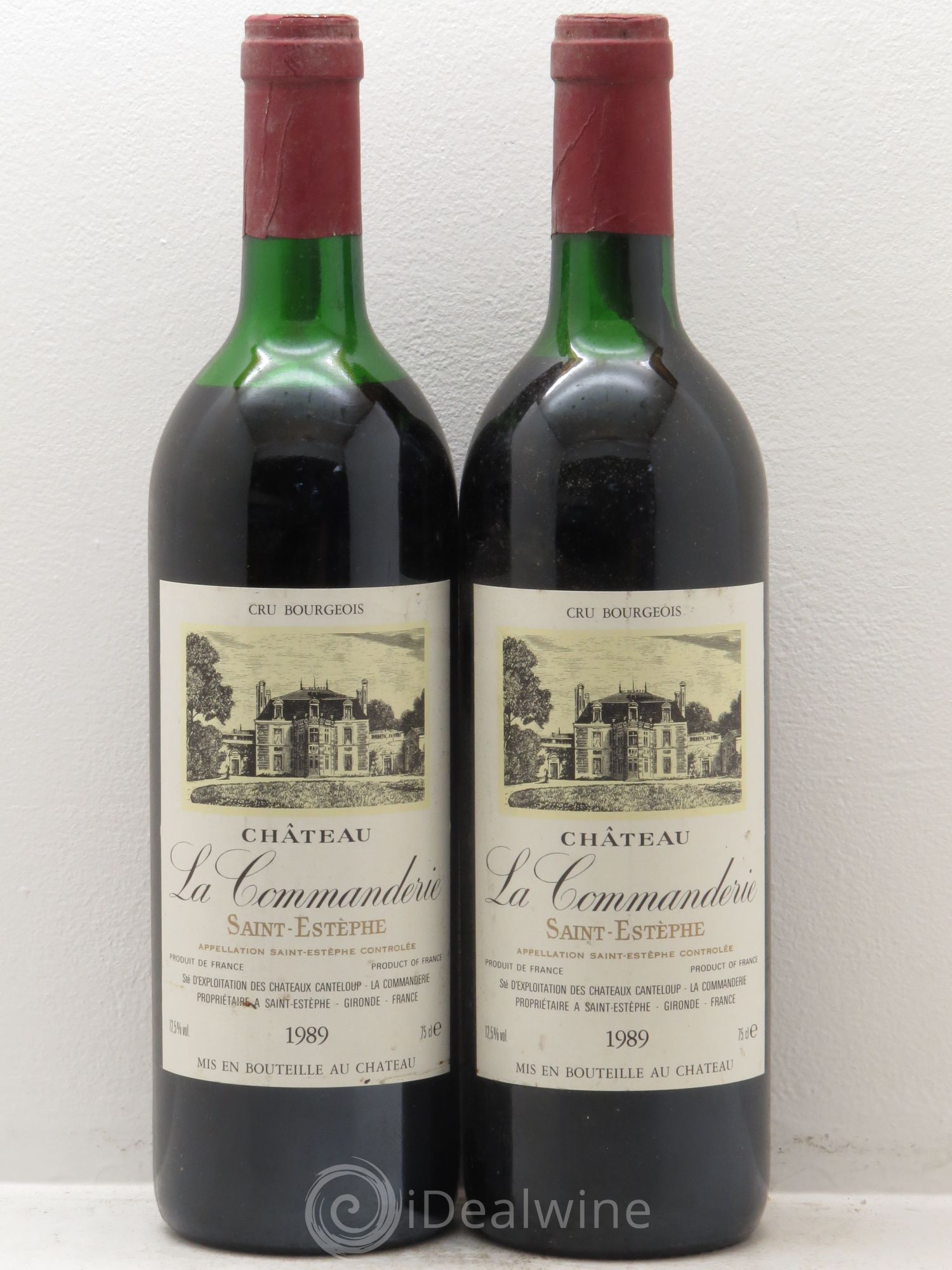Château la Commanderie Cru Bourgeois 1989 - Lot de 2 bouteilles - 0