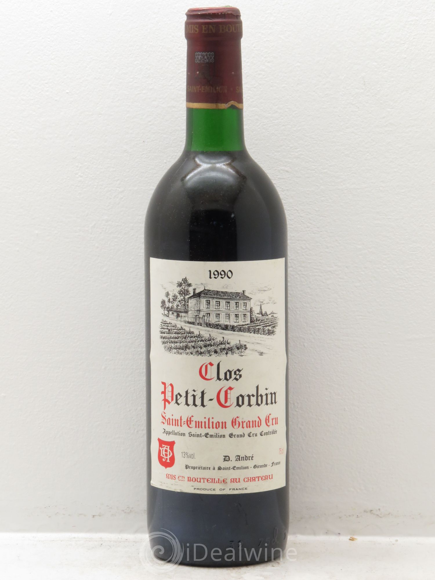 Saint-Émilion Château Clos Petit Corbin 1990 - Posten von 1 Flasche - 0