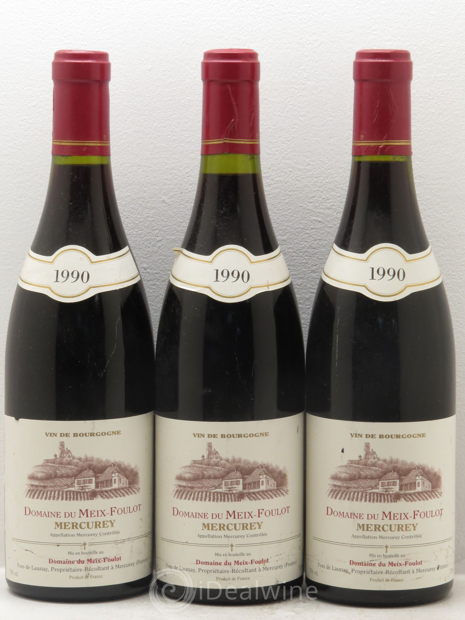Mercurey 1990 - Posten von 3 Flaschen - 0