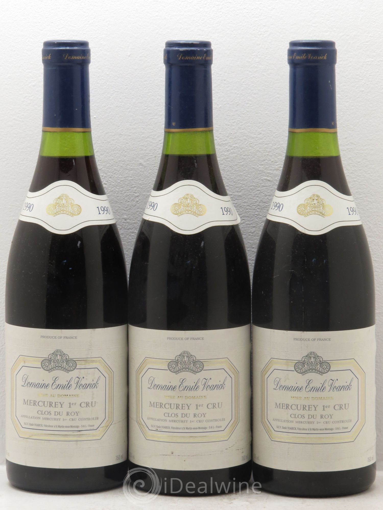 Mercurey Domaine Emile Voarick 1990 - Posten von 3 Flaschen - 0