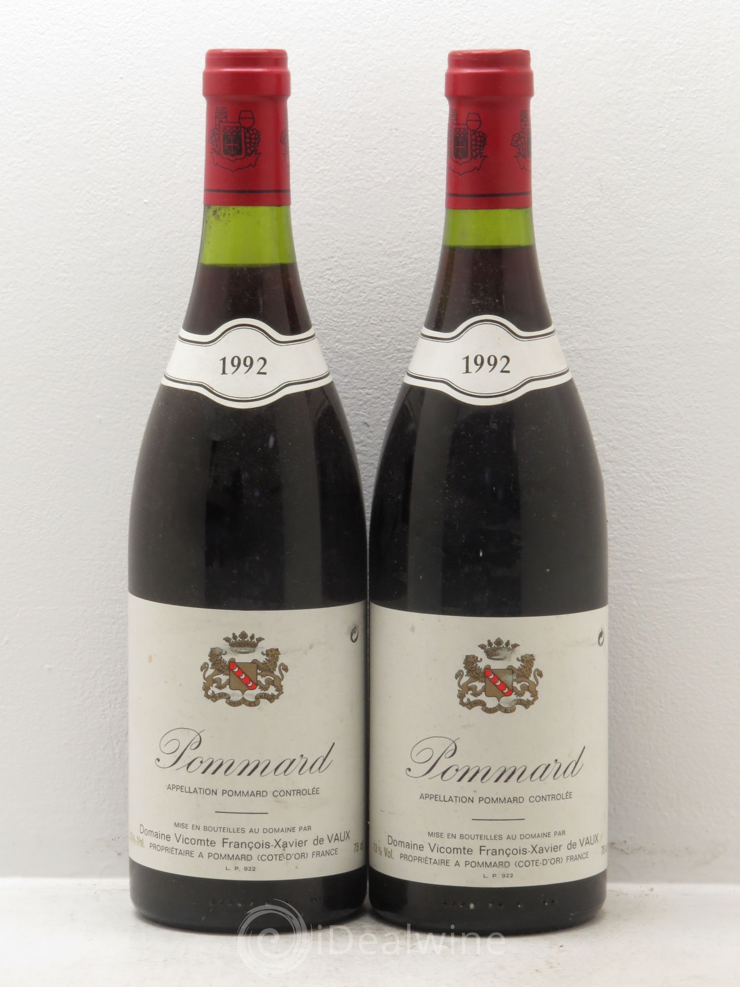 Pommard Domaine Du Vicomte François Xavier de Vaux 1992 - Posten von 2 Flaschen - 0