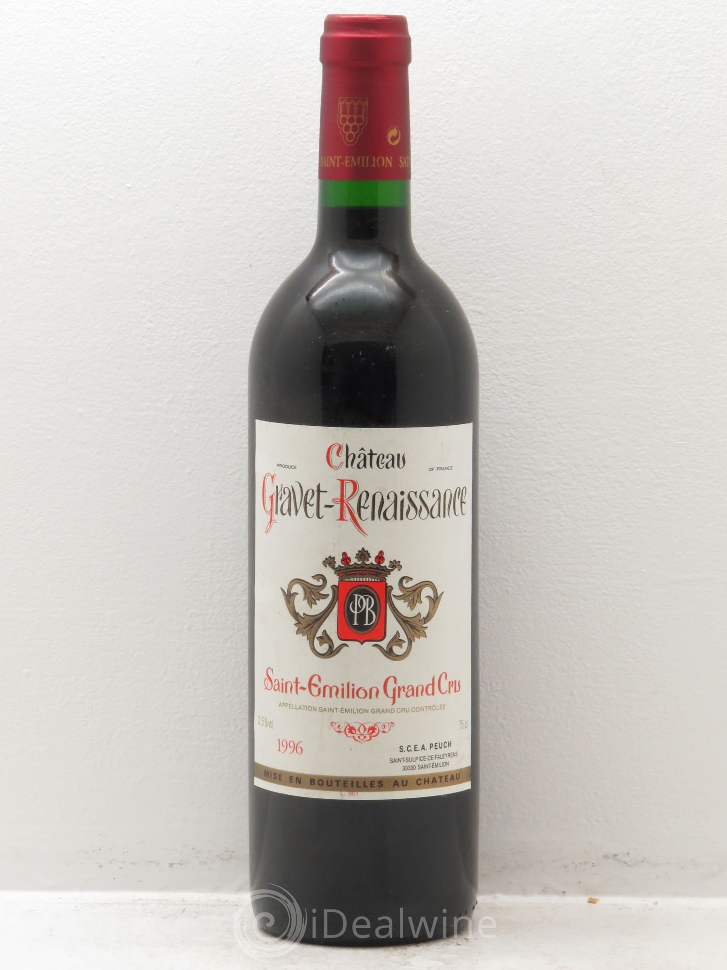 Saint-Émilion Château Gravet Renaissance 1996 - Lot de 12 bouteilles - 0
