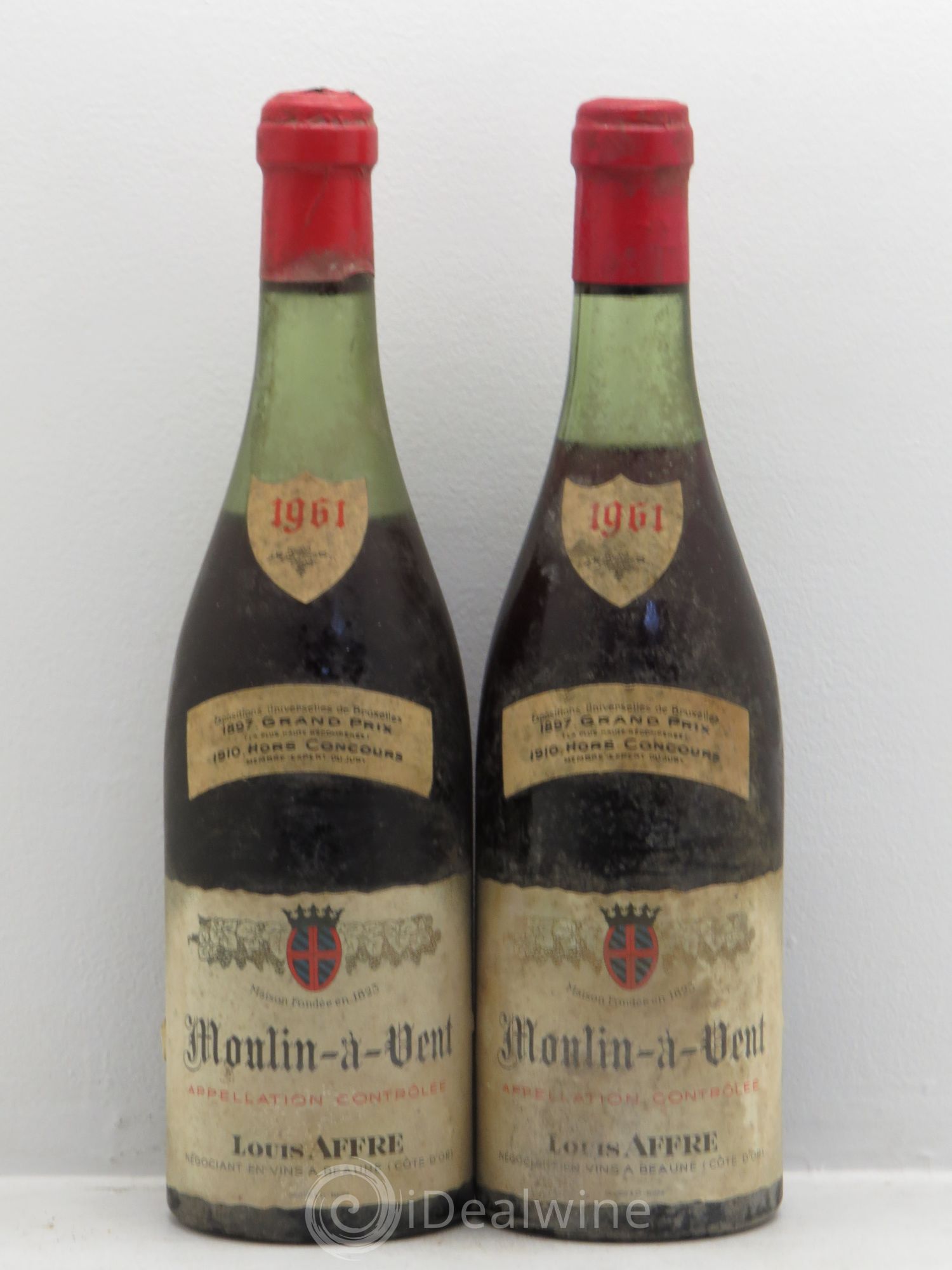Moulin-à-Vent Louis Affre (sans prix de réserve) 1961 - Posten von 2 Flaschen - 0