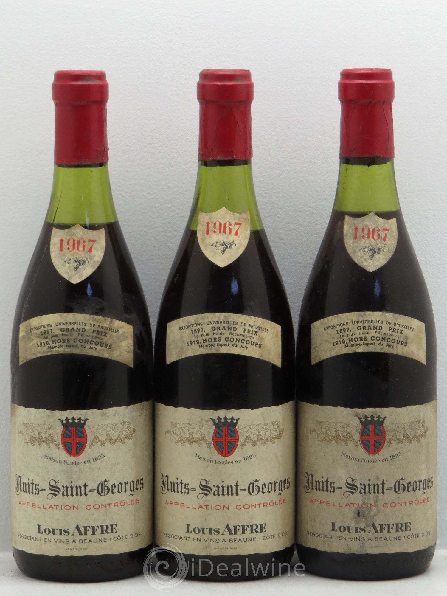 Nuits-Saint-Georges Louis Affre 1967 - Lot de 3 bouteilles - 0