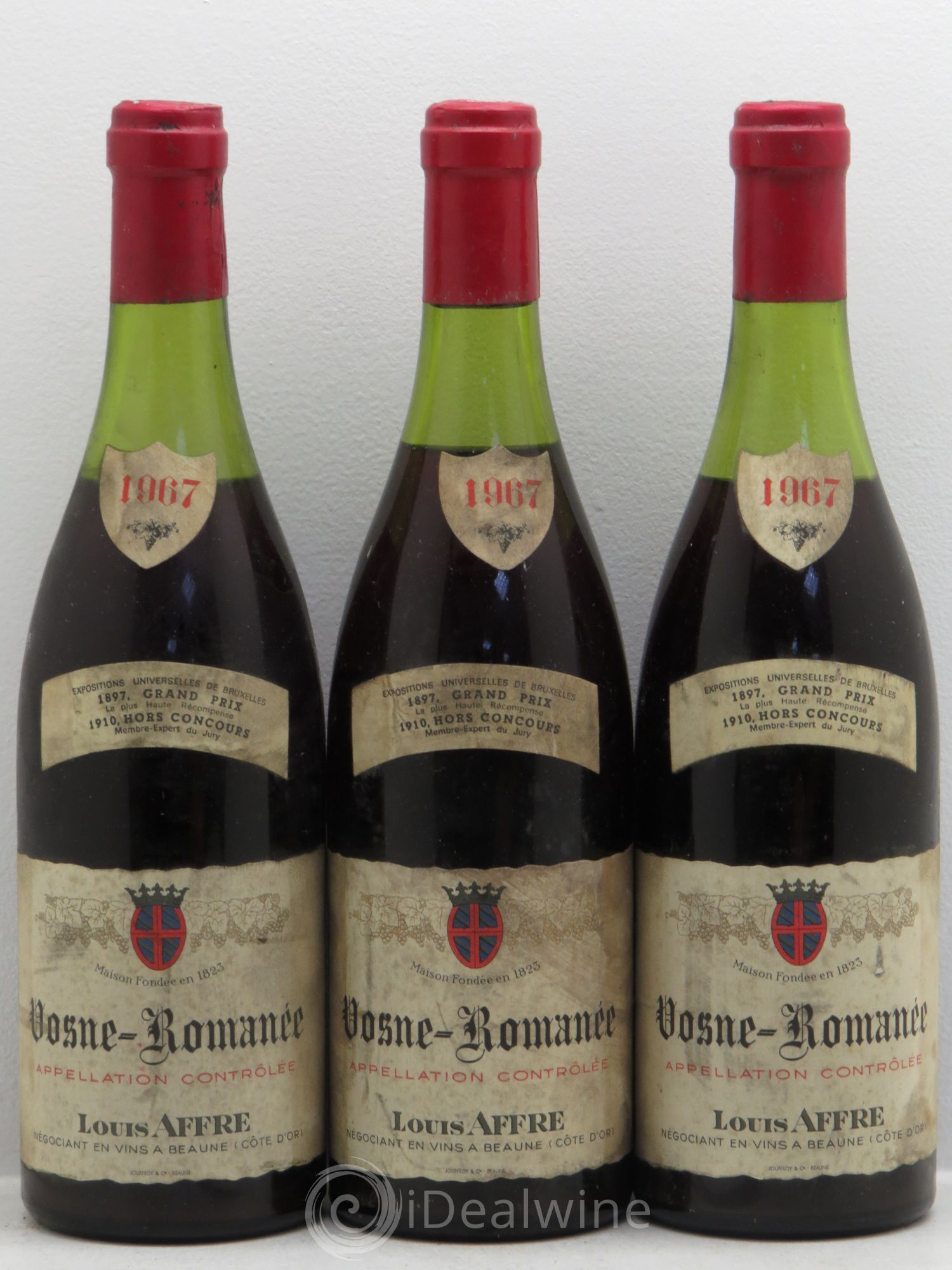 Vosne-Romanée Louis Affre 1967 - Lot de 3 bouteilles - 0