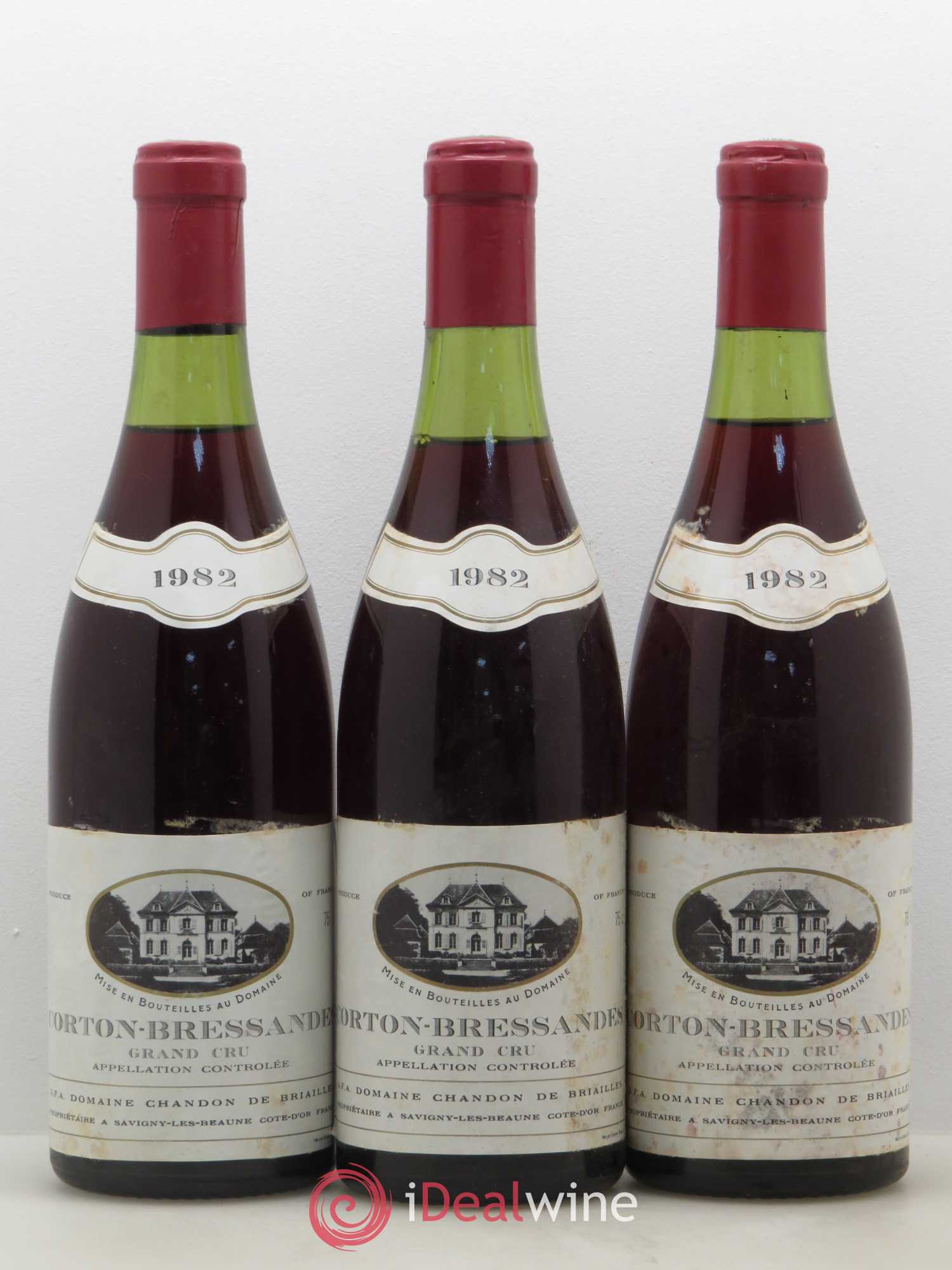 Corton Grand Cru Bressandes Chandon de Briailles 1982 - Lot de 3 bouteilles - 0