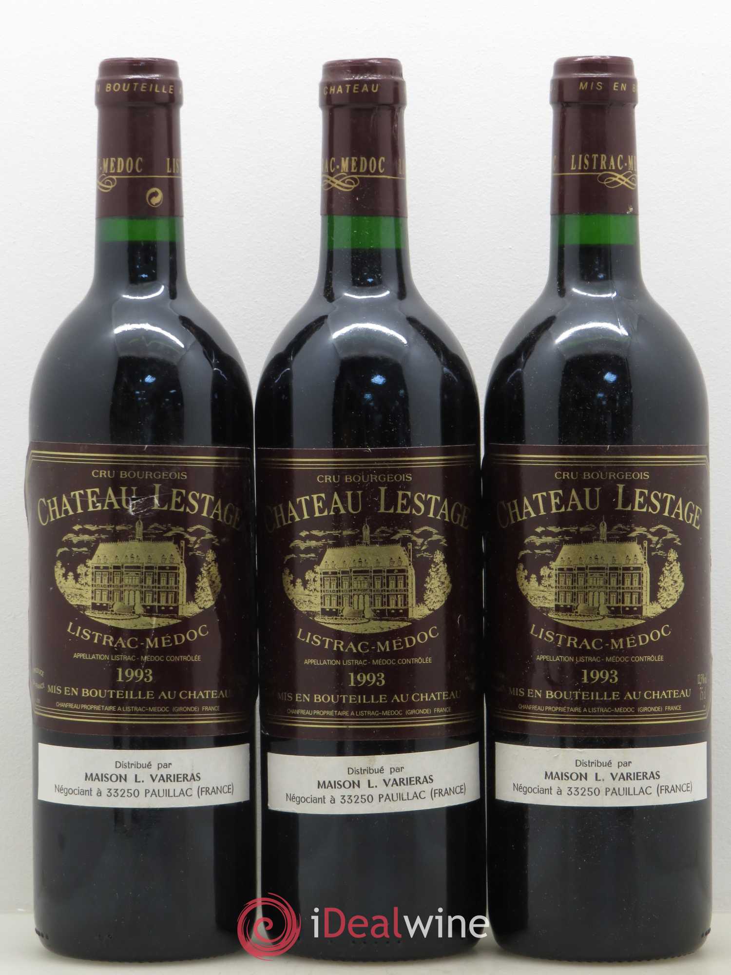 Château Lestage Cru Bourgeois 1993 - Lot de 3 bouteilles - 0