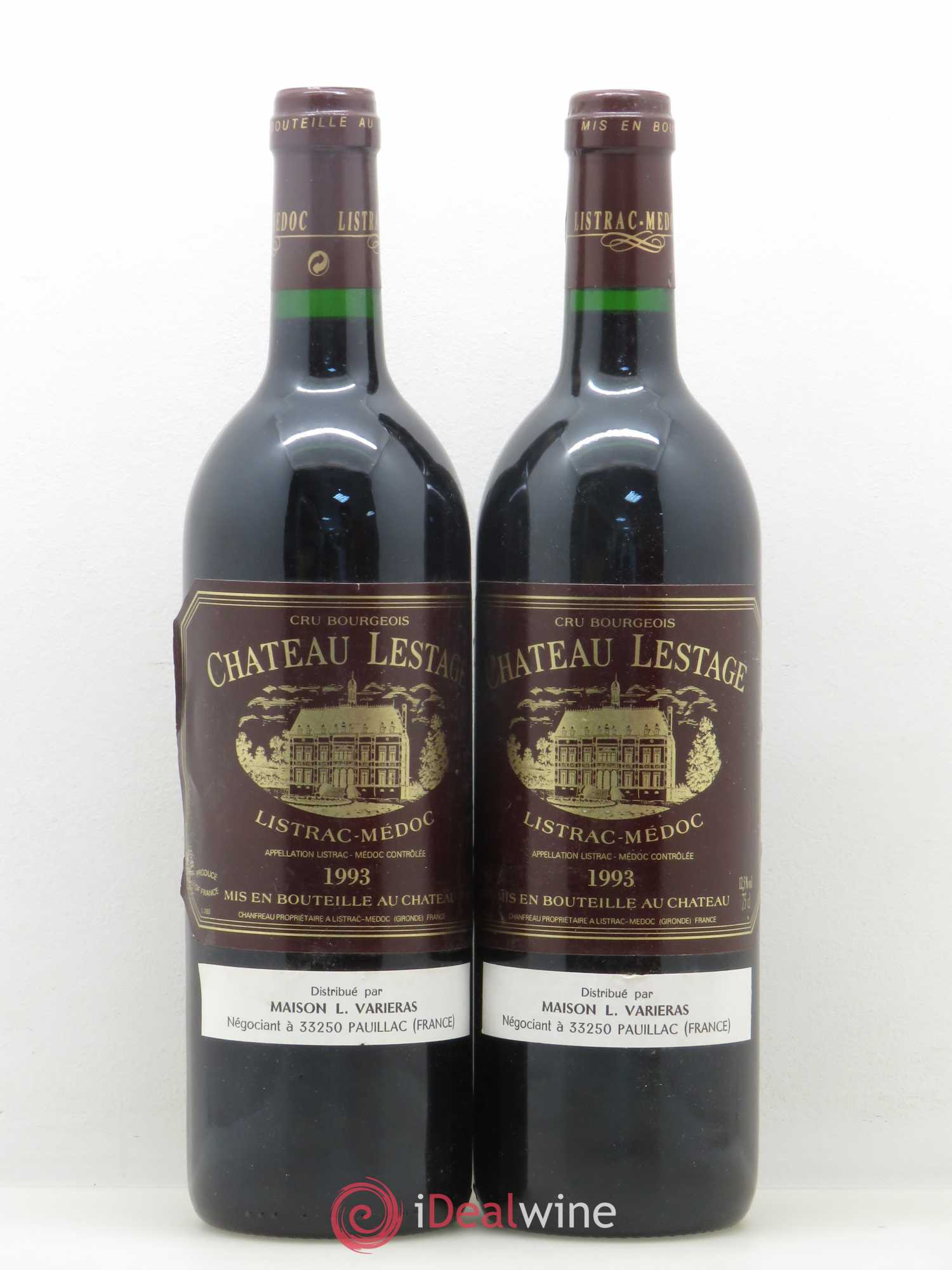Château Lestage Cru Bourgeois (sans prix de réserve) 1993 - Lot de 2 bouteilles - 0