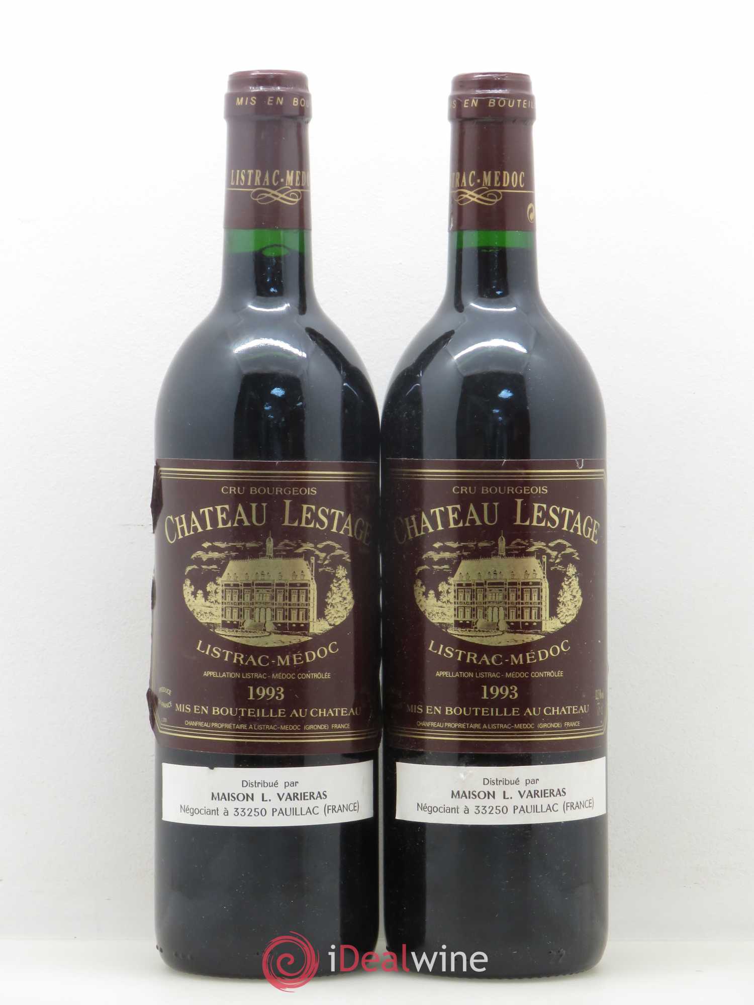 Château Lestage Cru Bourgeois (sans prix de réserve) 1993 - Lot de 2 bouteilles - 0