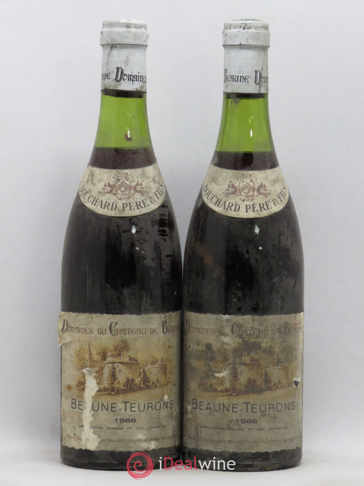 Beaune 1er Cru Teurons Bouchard Père & Fils (sans prix de réserve) 1966 - Lot de 2 bouteilles - 0