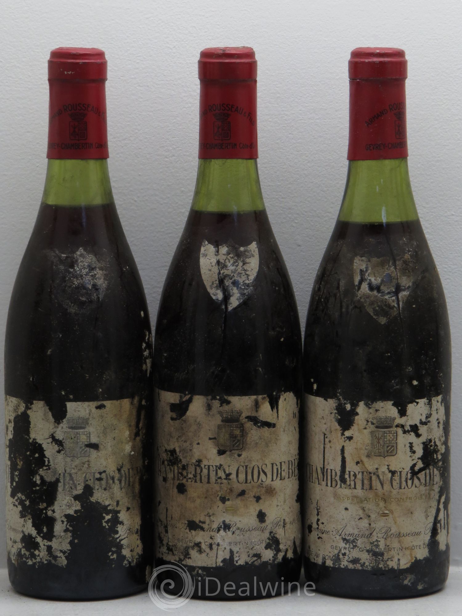 Chambertin Clos de Bèze Grand Cru Armand Rousseau (Domaine) 1972 - Lot de 3 bouteilles - 0