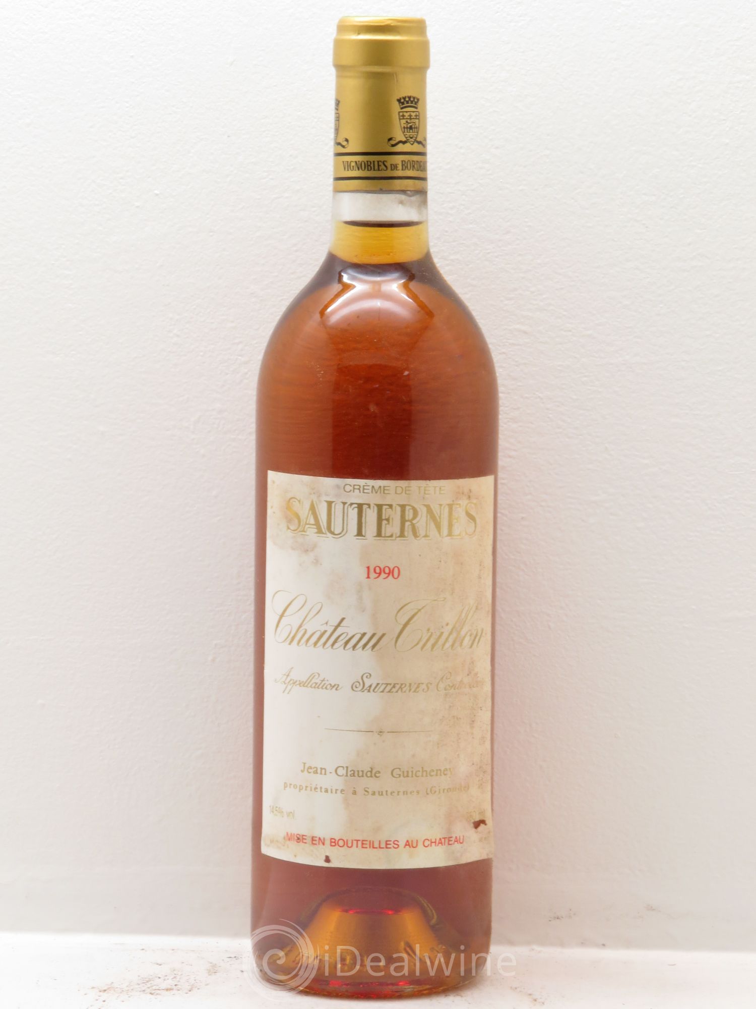 Sauternes Château Trillon - crème de Tête 1990 - Posten von 1 Flasche - 0