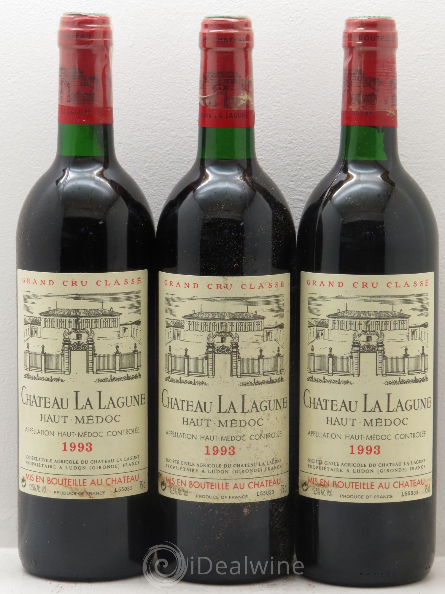 Château la Lagune 3ème Grand Cru Classé 1993 - Lot de 3 bouteilles - 0